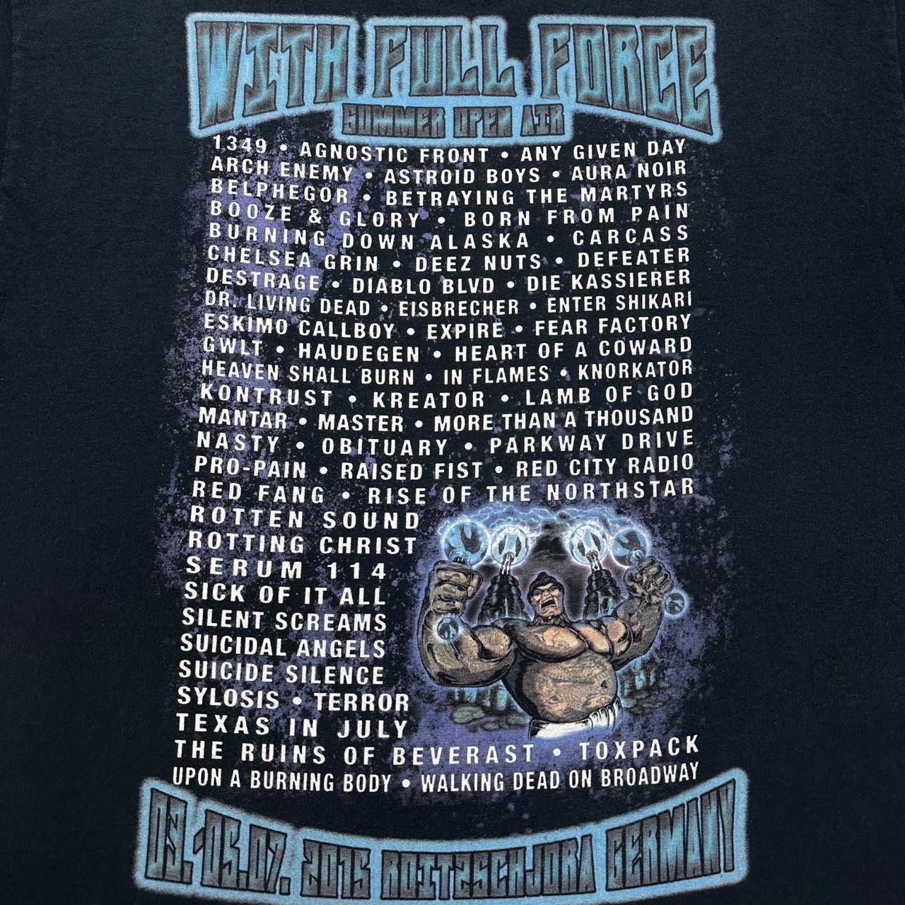 Band Tees × Gildan × Vintage With Full Force 2015 Tour Germany T-Shirt Size US L / EU 52-54 / 3 - 6 Thumbnail