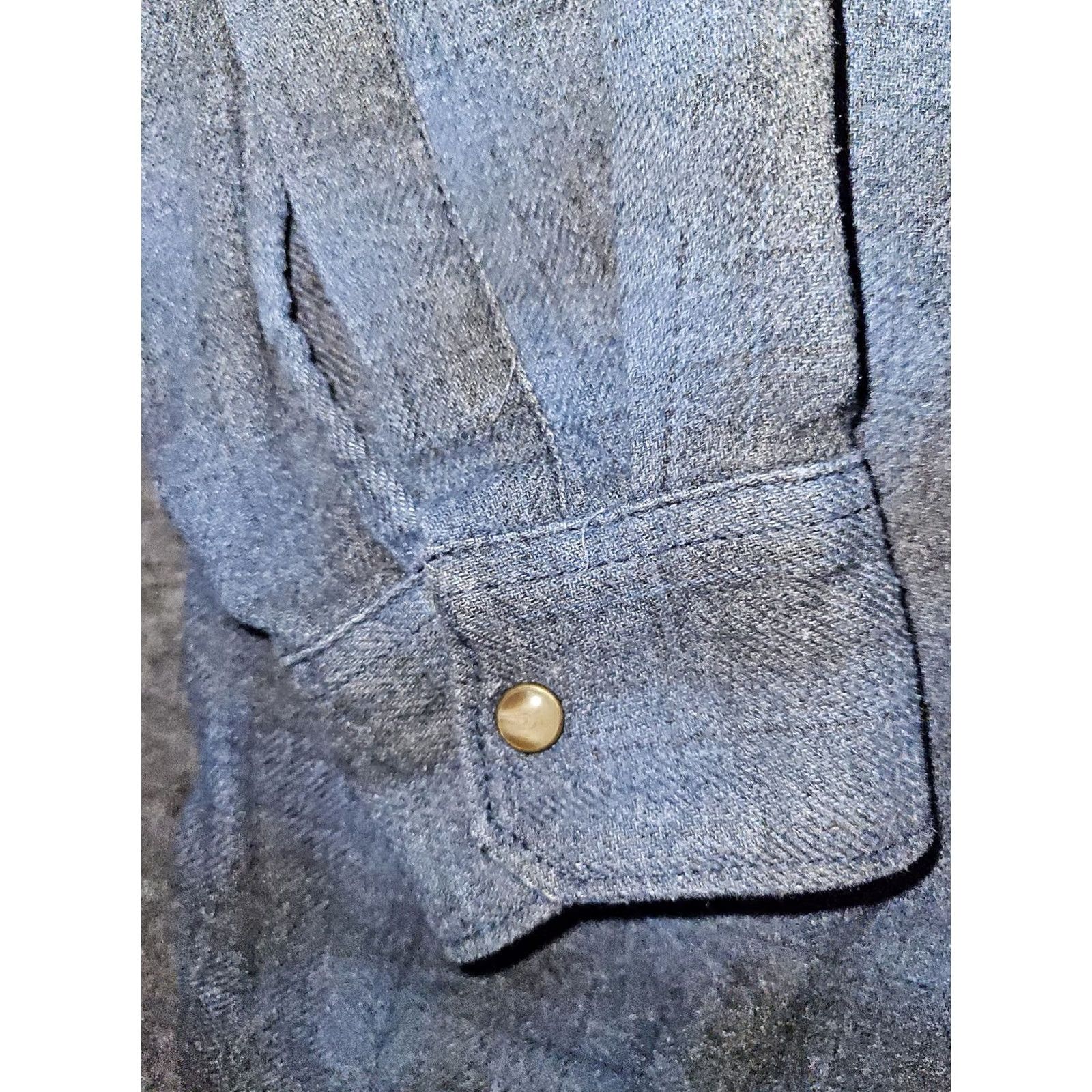 Wrangler Wrangler Shirt Mens Medium Blue Plaid Indigo Western Pearl Snap Flannel Casual Size US M / EU 48-50 / 2 - 2 Thumbnail