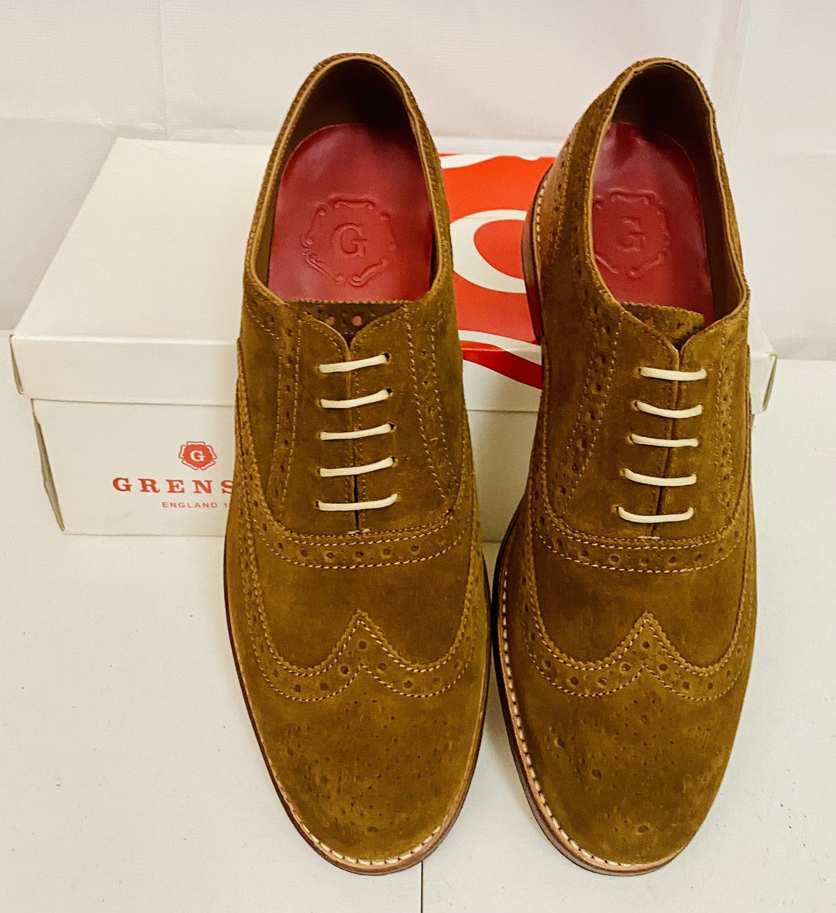 Grenson GRENSON 5033 Stanley Brown Suede Leather Brogue 13 New Size US 13 / EU 46 - 16 Thumbnail