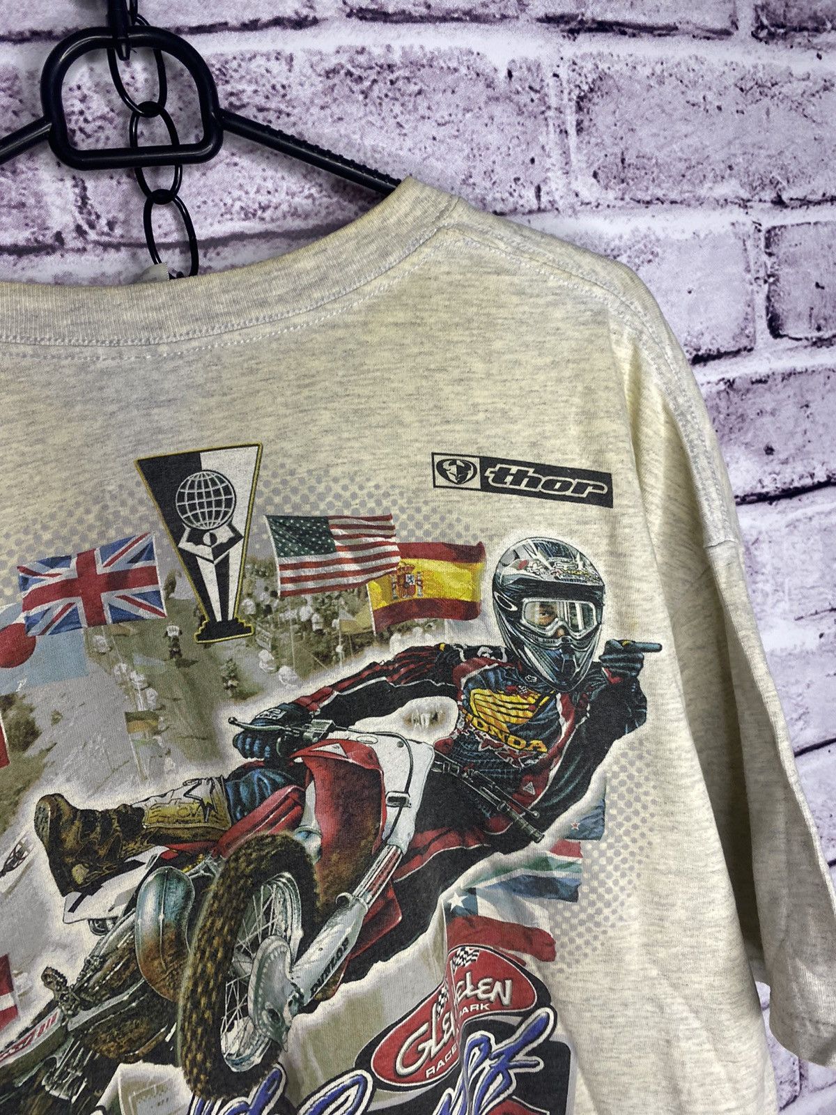 Vintage Motocross 2002 World Cup Overprint Logo Distressed Tee Size US XL / EU 56 / 4 - 5 Thumbnail