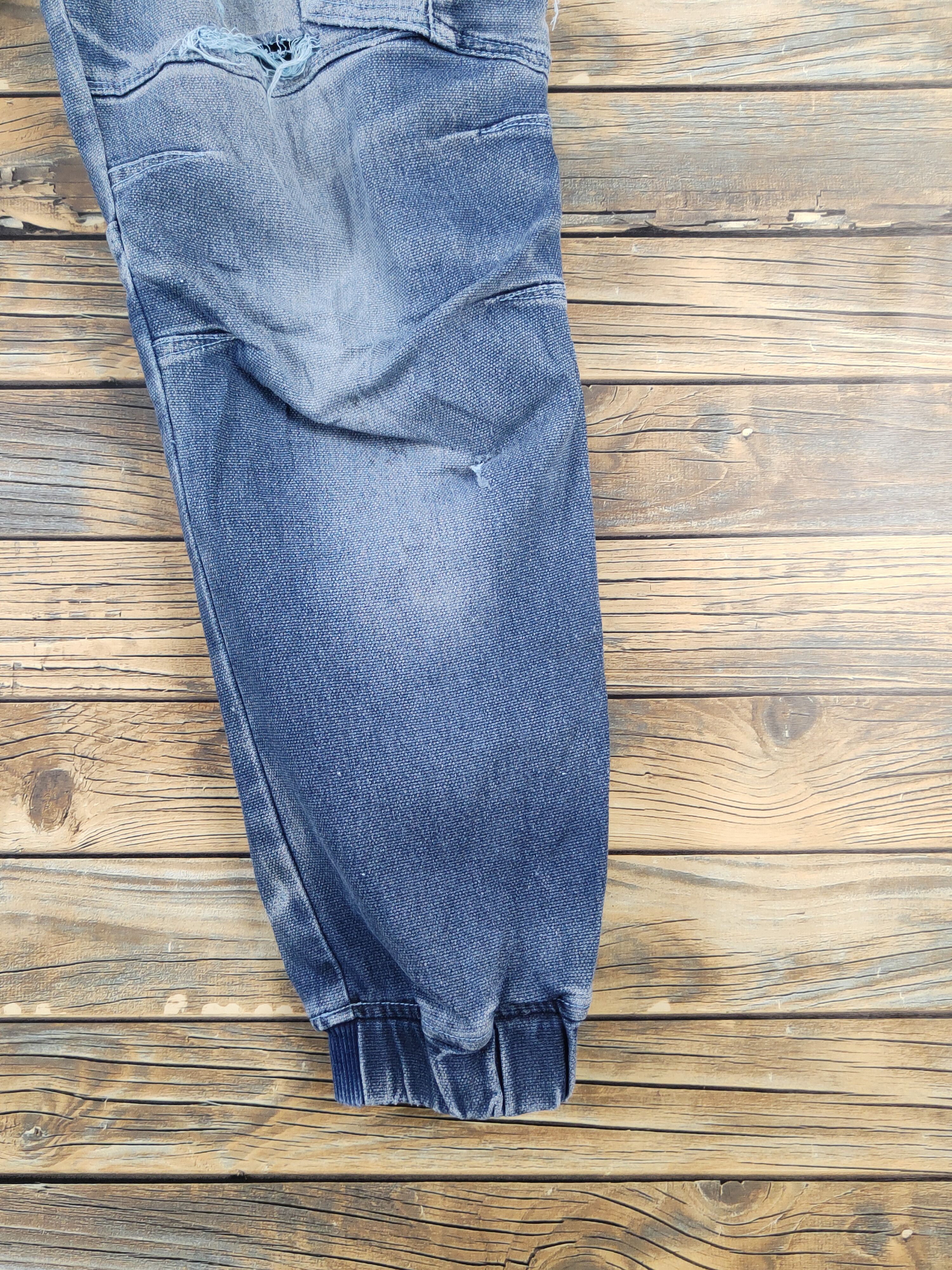 Japanese Brand Toraichi Blue Distressed Ripped Jogger Jeans #W1950 Size US 34 / EU 50 - 8 Thumbnail