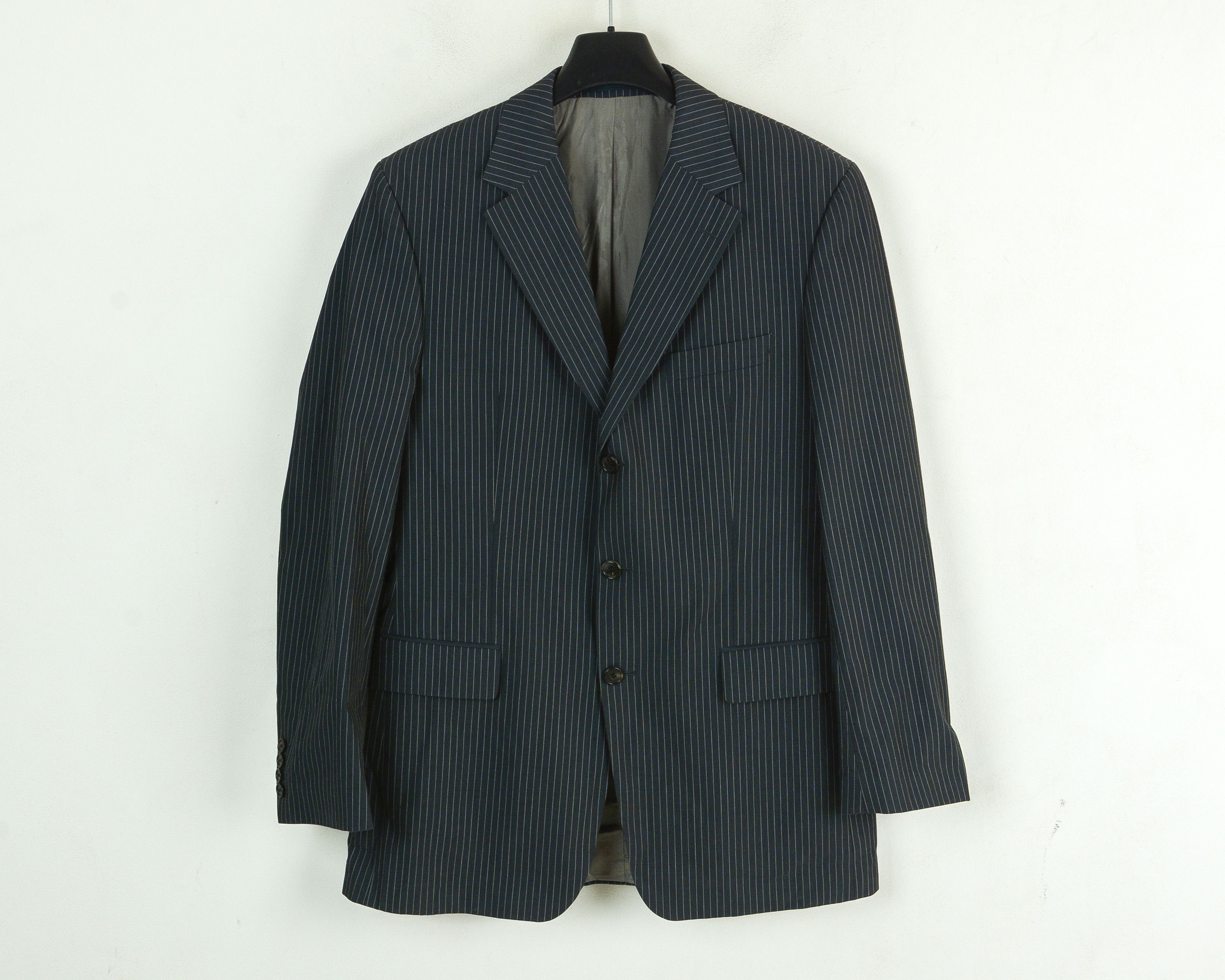 Hugo Boss Suit Jacket Blazer Sport Coat Cotton Pinstriped EU 98 Size 38L - 1 Thumbnail