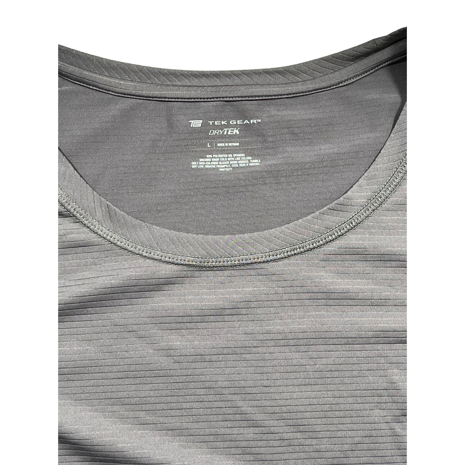 Tek Gear TekGear Men's Light Weight Gray Athletic DryTek Shirt Large Size US L / EU 52-54 / 3 - 5 Thumbnail