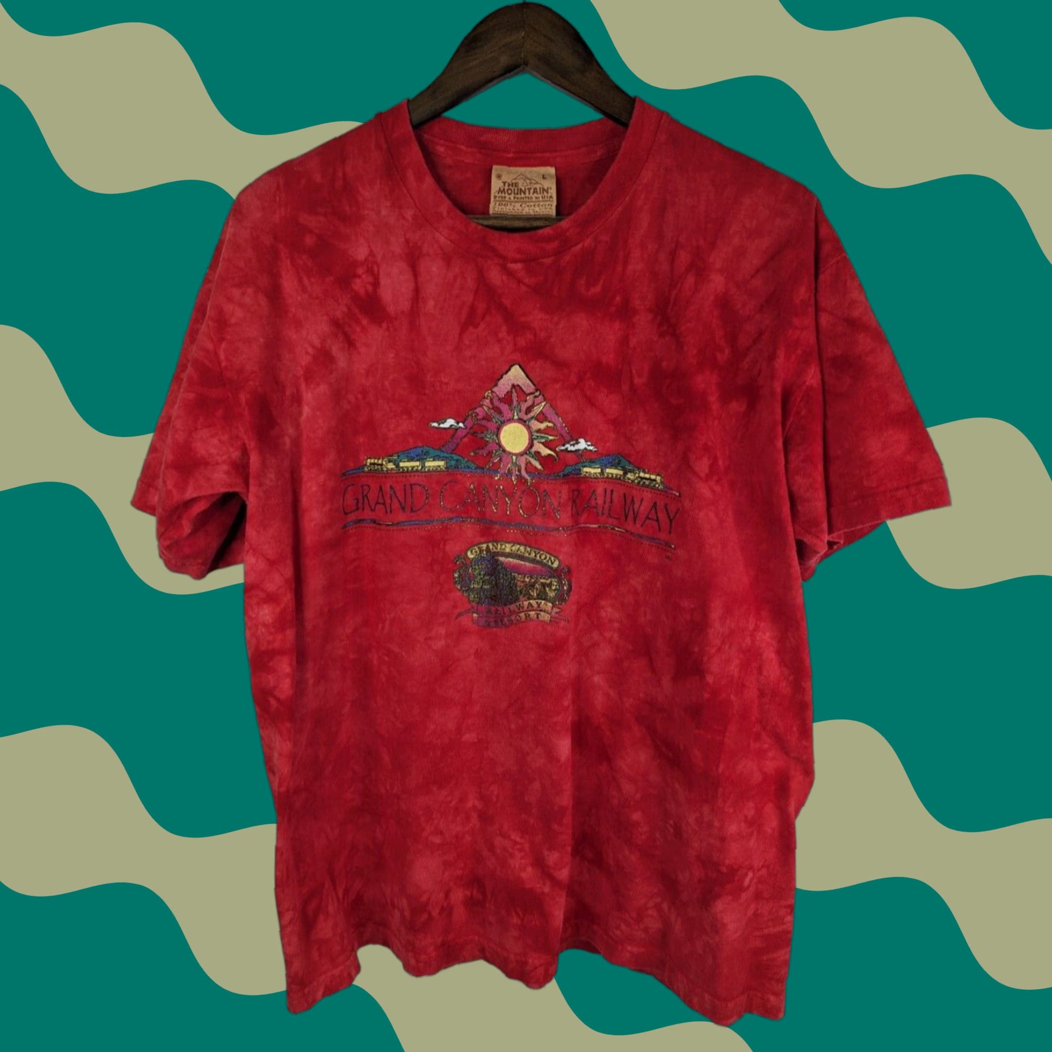 The Mountain VINTAGE The Mountain Grand Canyon Railway & Resort Arizona USA Red Tie-Dye Shirt Men's L Size US L / EU 52-54 / 3 - 1 Thumbnail