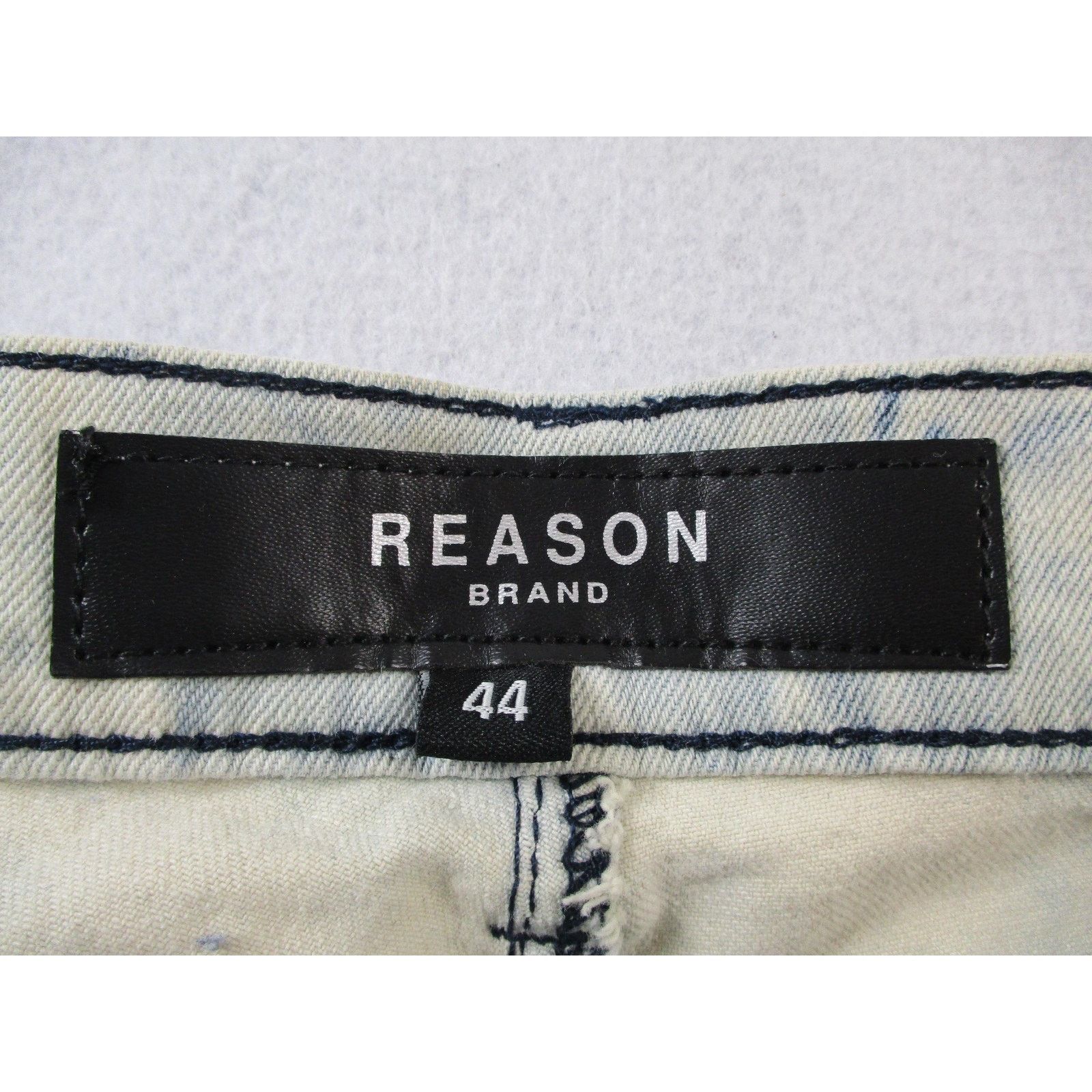 Reason Reason Jeans Men 44 Slim Acid Wash Mulberry Moto Skull Denim Size US 44 / EU 60 - 6 Thumbnail