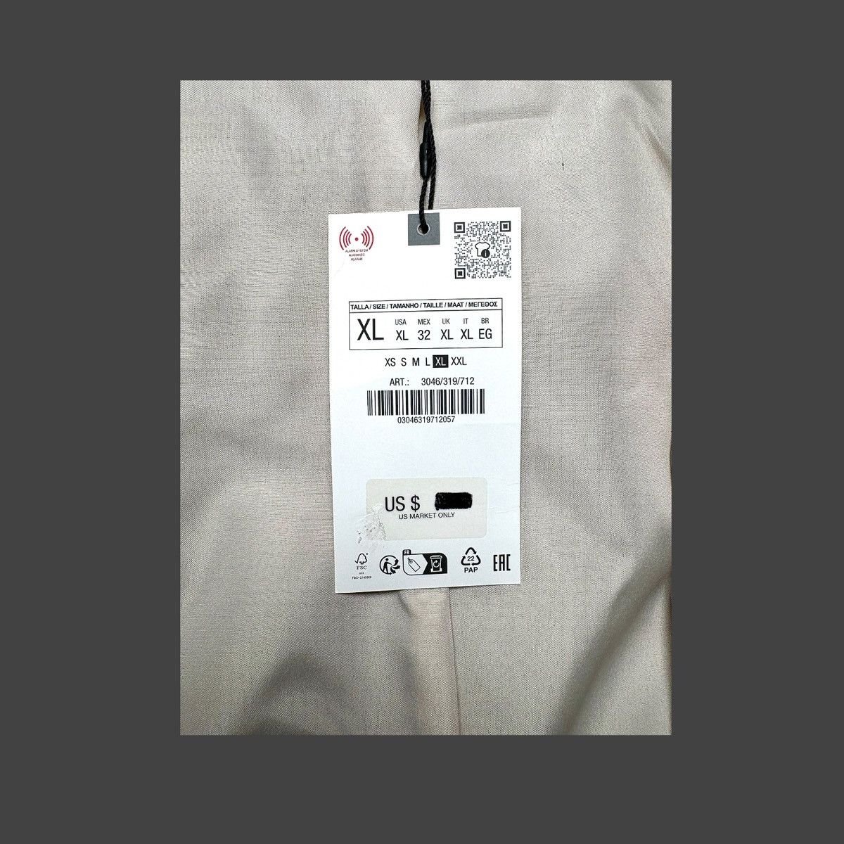 Zara Zara Women’s Soft Cream Beige Short Bomber Jacket sz XL Size XL / US 12-14 / IT 48-50 - 15 Thumbnail