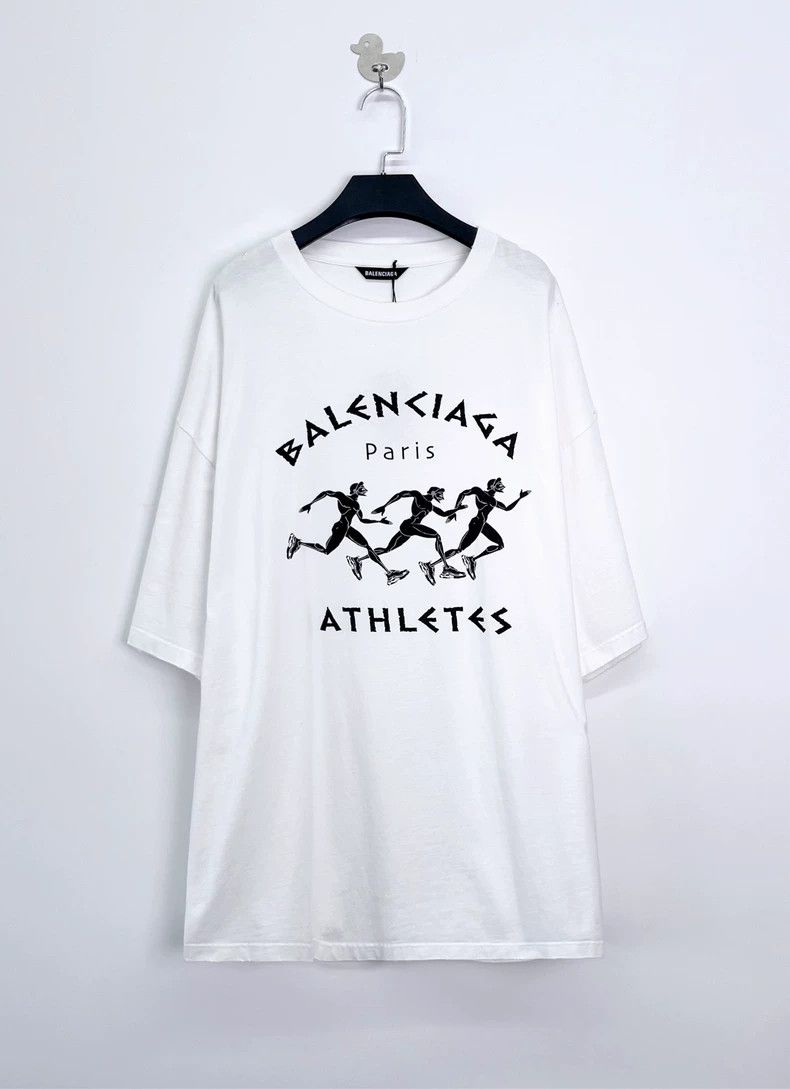 Balenciaga Balenciaga White Marathon Running Pattern Letter Logo Dest Size US L / EU 52-54 / 3 - 1 Thumbnail