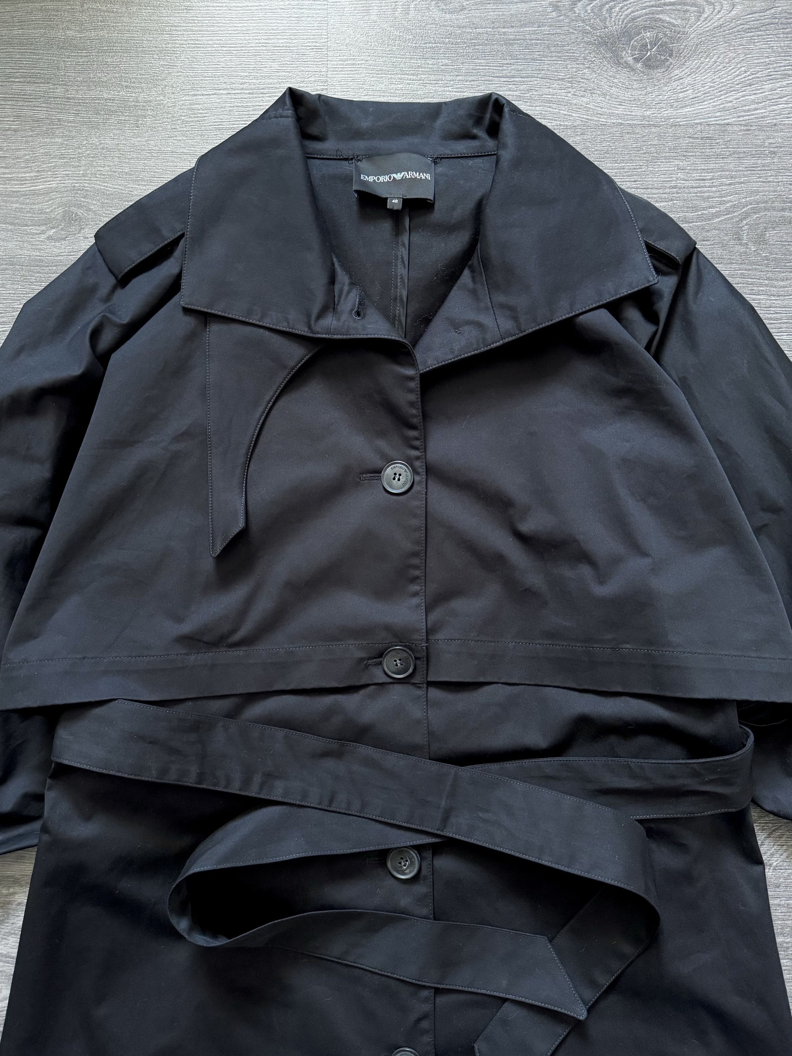 Emporio Armani Emporio Armani Belted Cotton Trench Women's Coat Size 48 Size L / US 10 / IT 46 - 4 Thumbnail