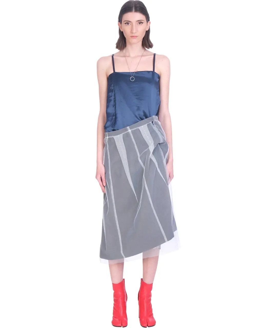 Maison Margiela o1y0625 Midi Dress in Multicolor Size S / US 4 / IT 40 - 2 Thumbnail