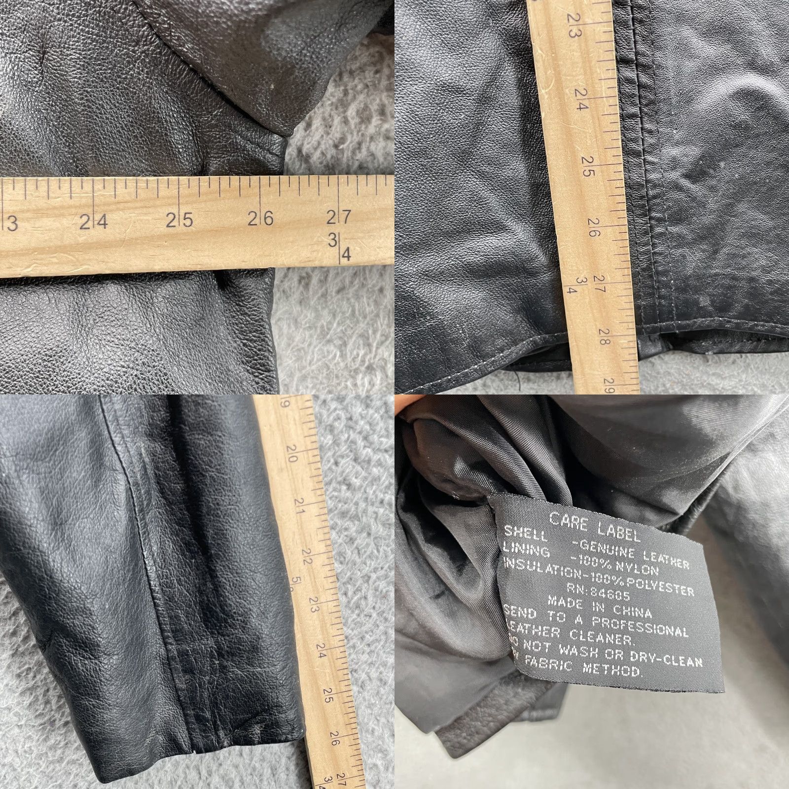Vintage VINTAGE Burk's Bay Leather Jacket Men XL Insulated Classic Moto 90s Biker Leather Jacket Black XL Mens Size US XL / EU 56 / 4 - 8 Thumbnail