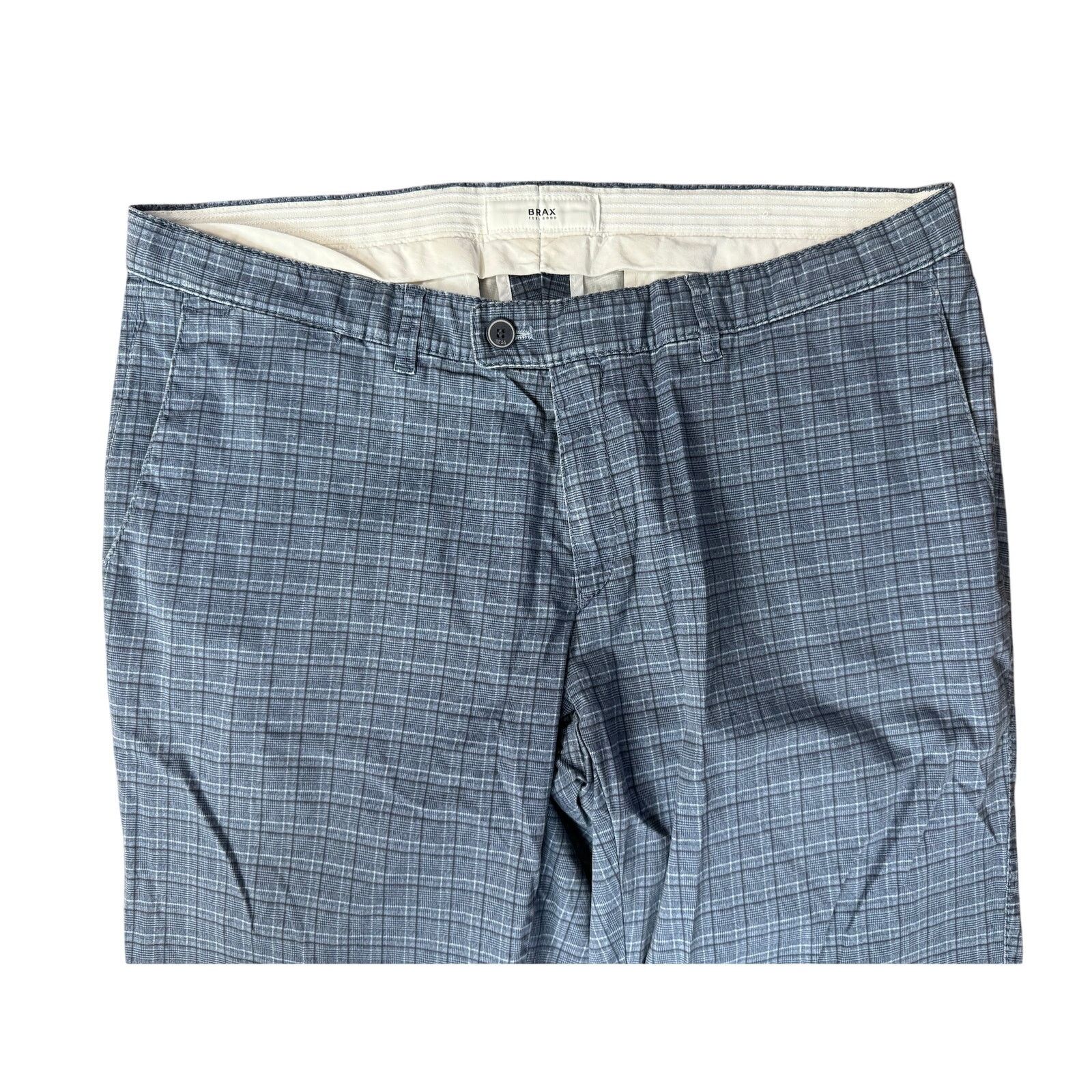 BRAX Brax Feel Good Felix Men's Plaid Stretch Cotton Chino Pants Size US 38 / EU 54 - 2 Thumbnail