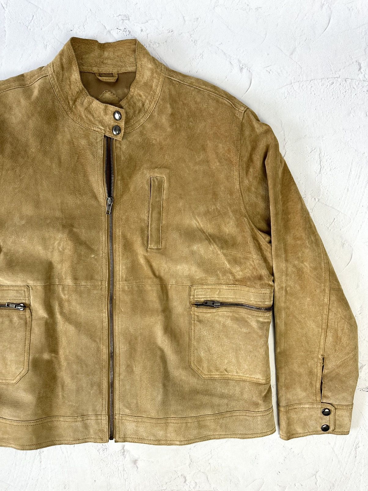 If Six Was Nine × Vintage Vintage Beige Leather Jacket Size US L / EU 52-54 / 3 - 3 Thumbnail