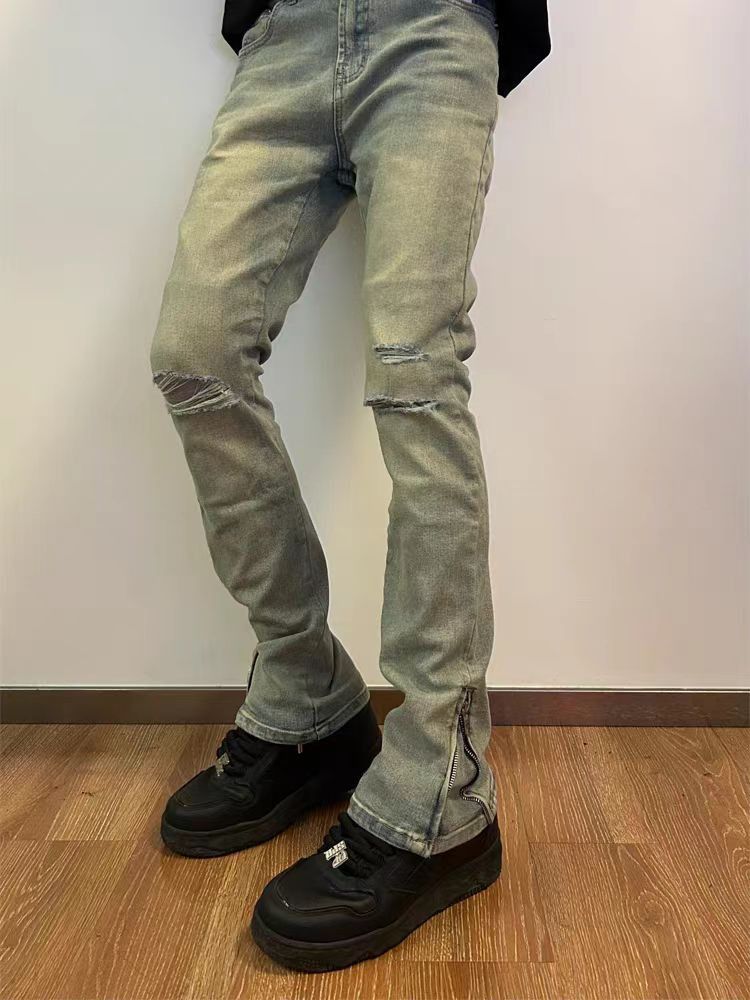 Japanese Brand × Jean Washed and distressed zipper jeans Size US 30 / EU 46 - 5 Thumbnail