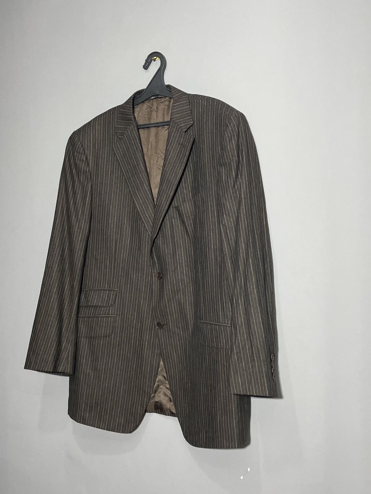 Canali Canali brown striped wool blazer size 56R Size 54R - 3 Thumbnail