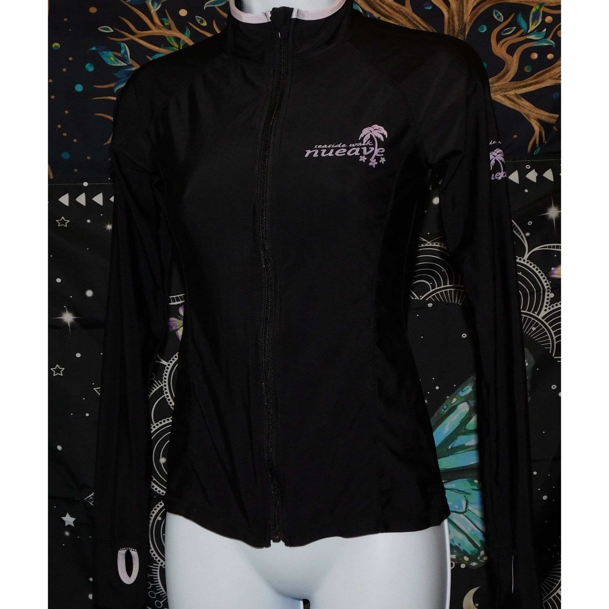 Other Seaside Walk Nueave Black And Pink Running Jacket Size M / US 6-8 / IT 42-44 - 5 Thumbnail