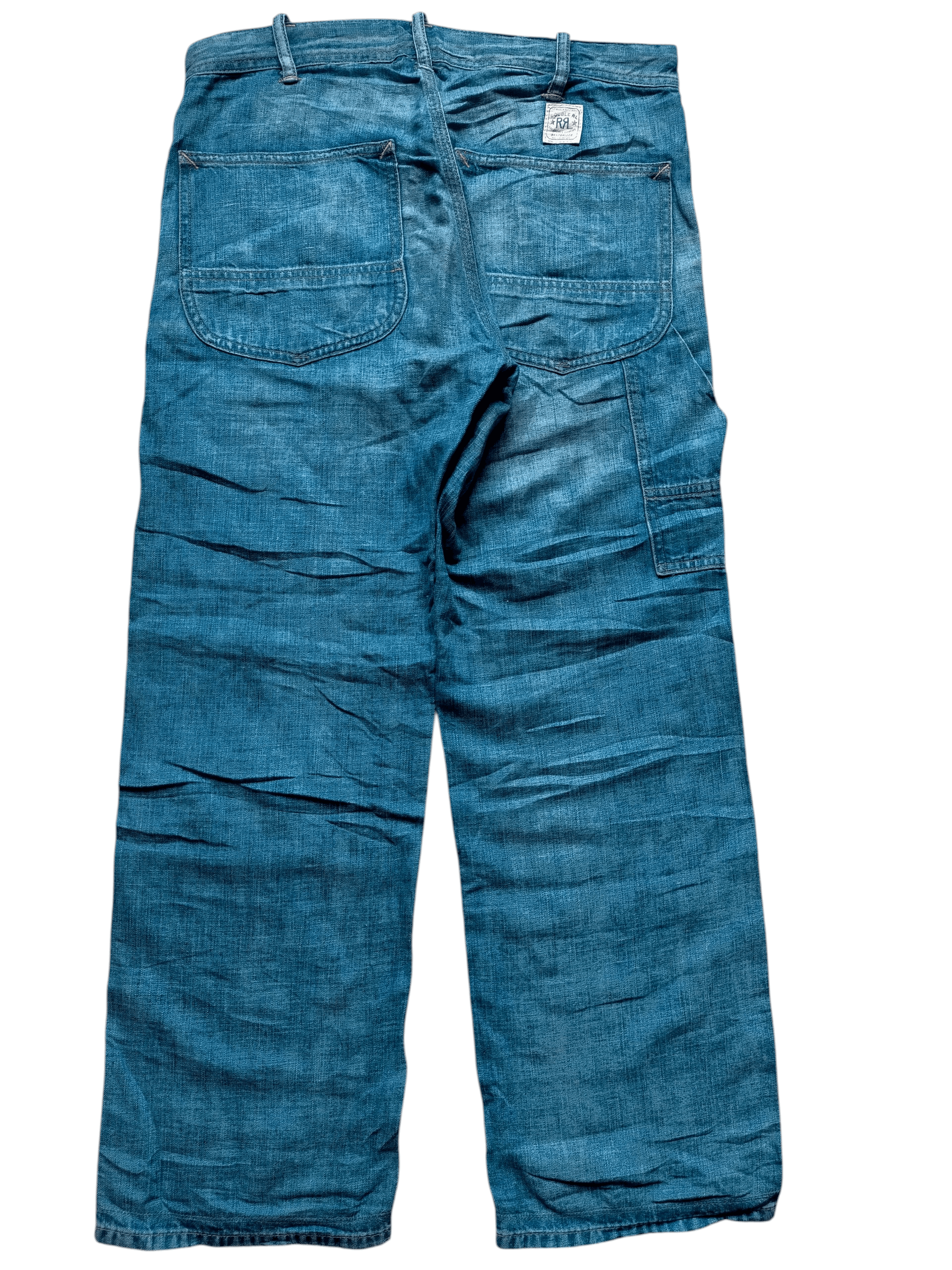 RRL Ralph Lauren ⚡Double RL Patchwork Carpenter Jeans Size US 31 - 2 Thumbnail