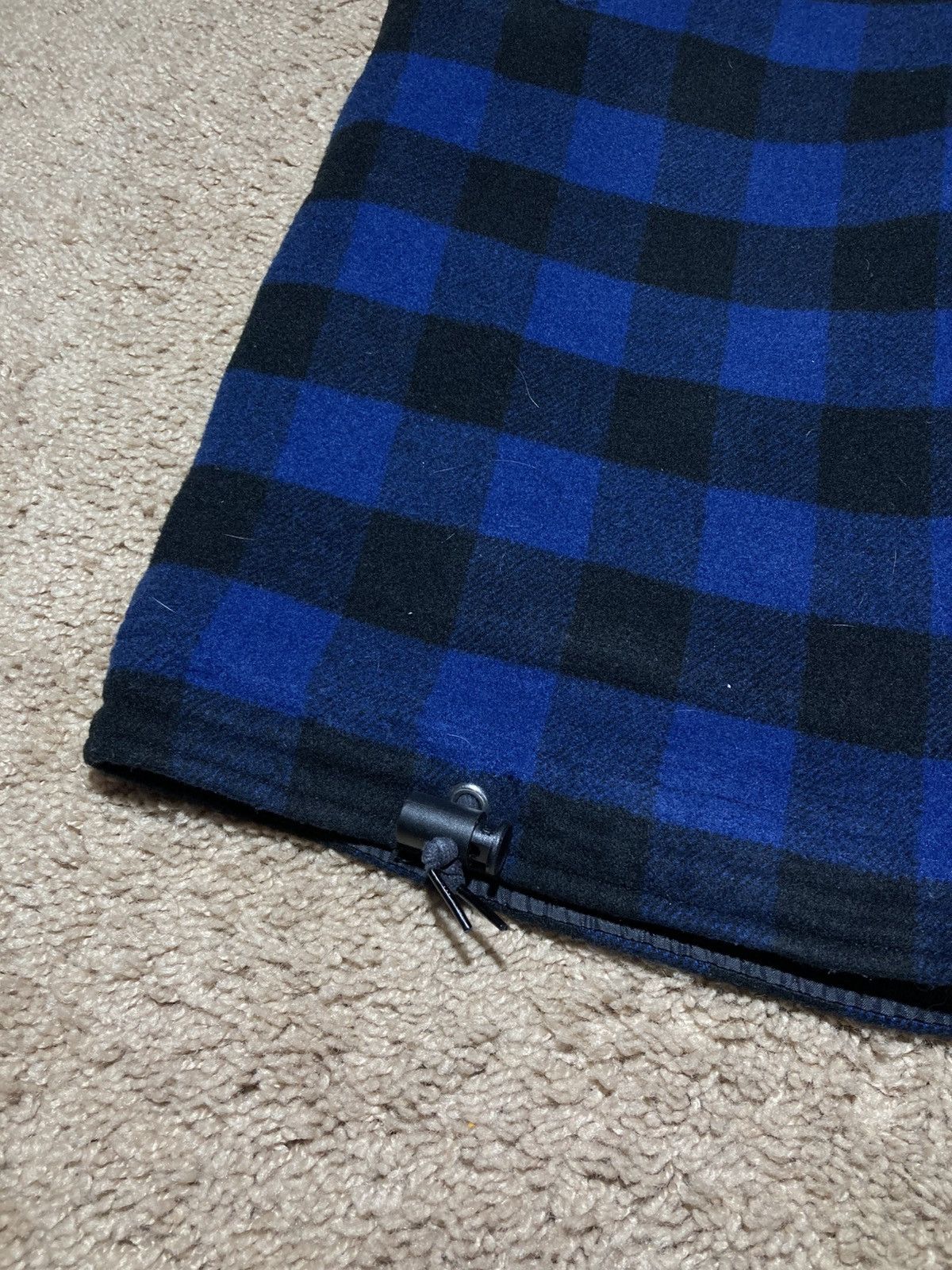 Japanese Brand 90s Milkboy Wool Plaid Cargo Shorts Blue Tartan Punk Baggy Size US 34 / EU 50 - 9 Thumbnail