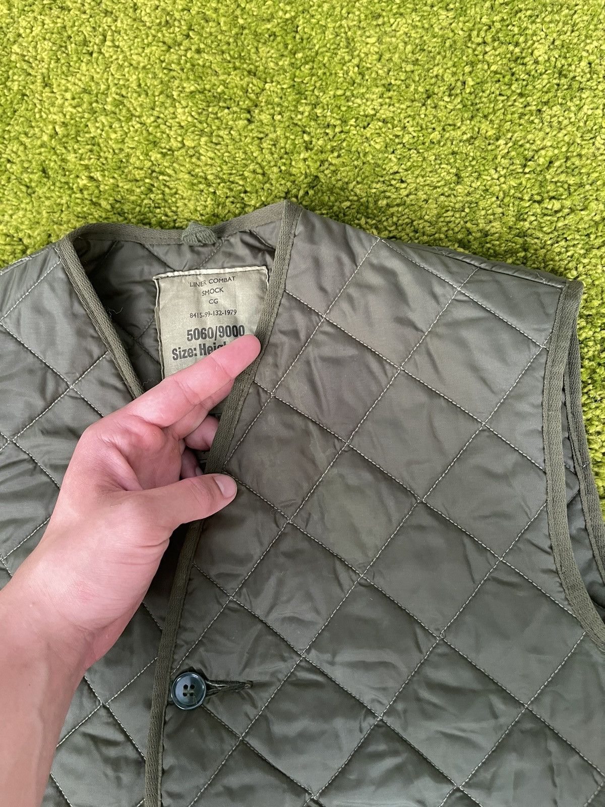 Vintage 🇺🇸 Liner combat smoke vintage quilted vest Size US M / EU 48-50 / 2 - 7 Thumbnail