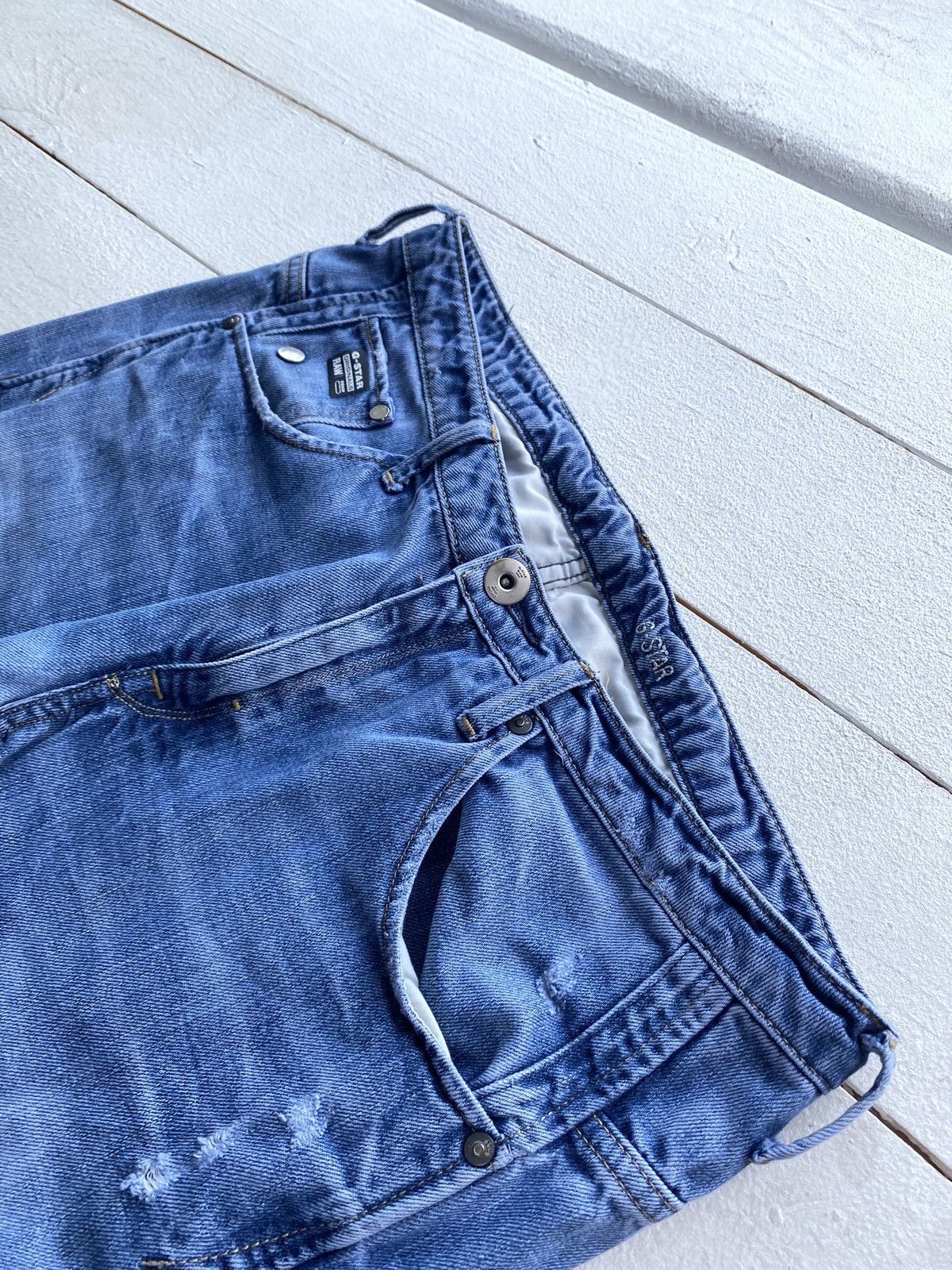 G-Star 🔥G Star Opium Punk Distressed 3d kate tapered Wmn Jeans Size 32" / US 10 / IT 46 - 4 Thumbnail