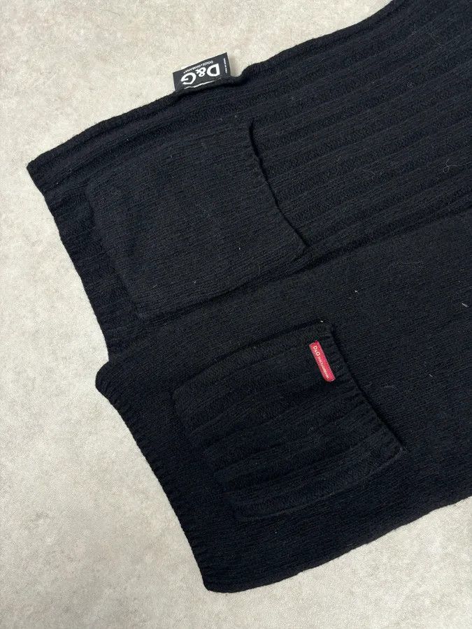 Dolce & Gabbana AW2003 Dolce & Gabbana Black Wool Pocket Scarf Size ONE SIZE - 4 Thumbnail