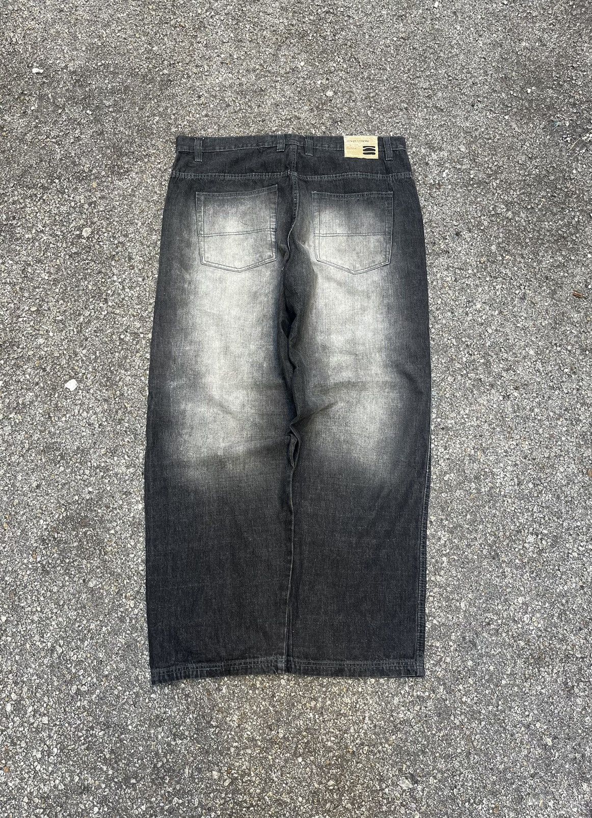JNCO VINTAGE Y2K FADED BLACK JEANS EVOLUTION EXTRA BAGGY DENIM Size US 40 / EU 56 - 9 Thumbnail