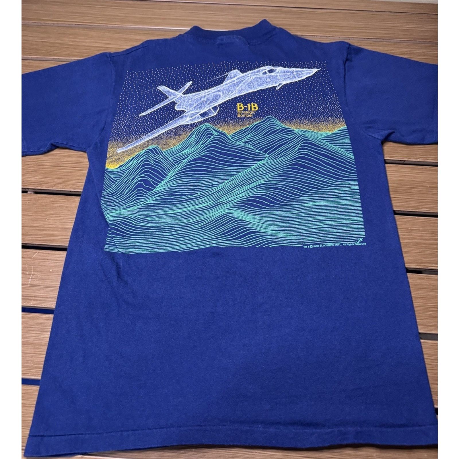 Hanes Vintage Blackbird Shirt Medium 1985 B-1B Strategic Bomber Size US M / EU 48-50 / 2 - 6 Thumbnail