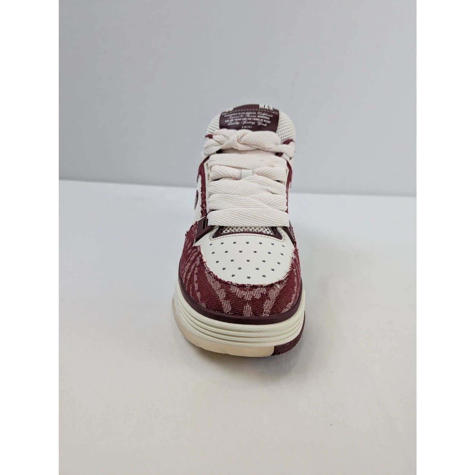 Amiri o1rshd1 Q:2 / Bandana Denim MA-1 Sneakers in Burgundy Size US 7 / EU 40 - 11 Thumbnail
