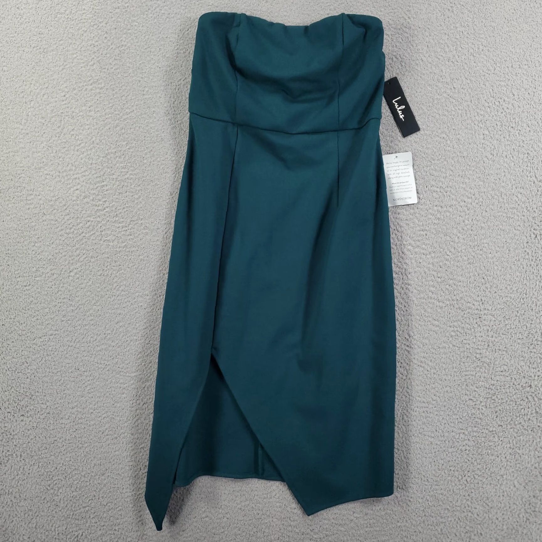 Lulus LULUS Women's Midi Dress Sleeveless Strapless Green Stretch Sheath Office Casual Summer Spring Fall Size M / US 6-8 / IT 42-44 - 2 Thumbnail