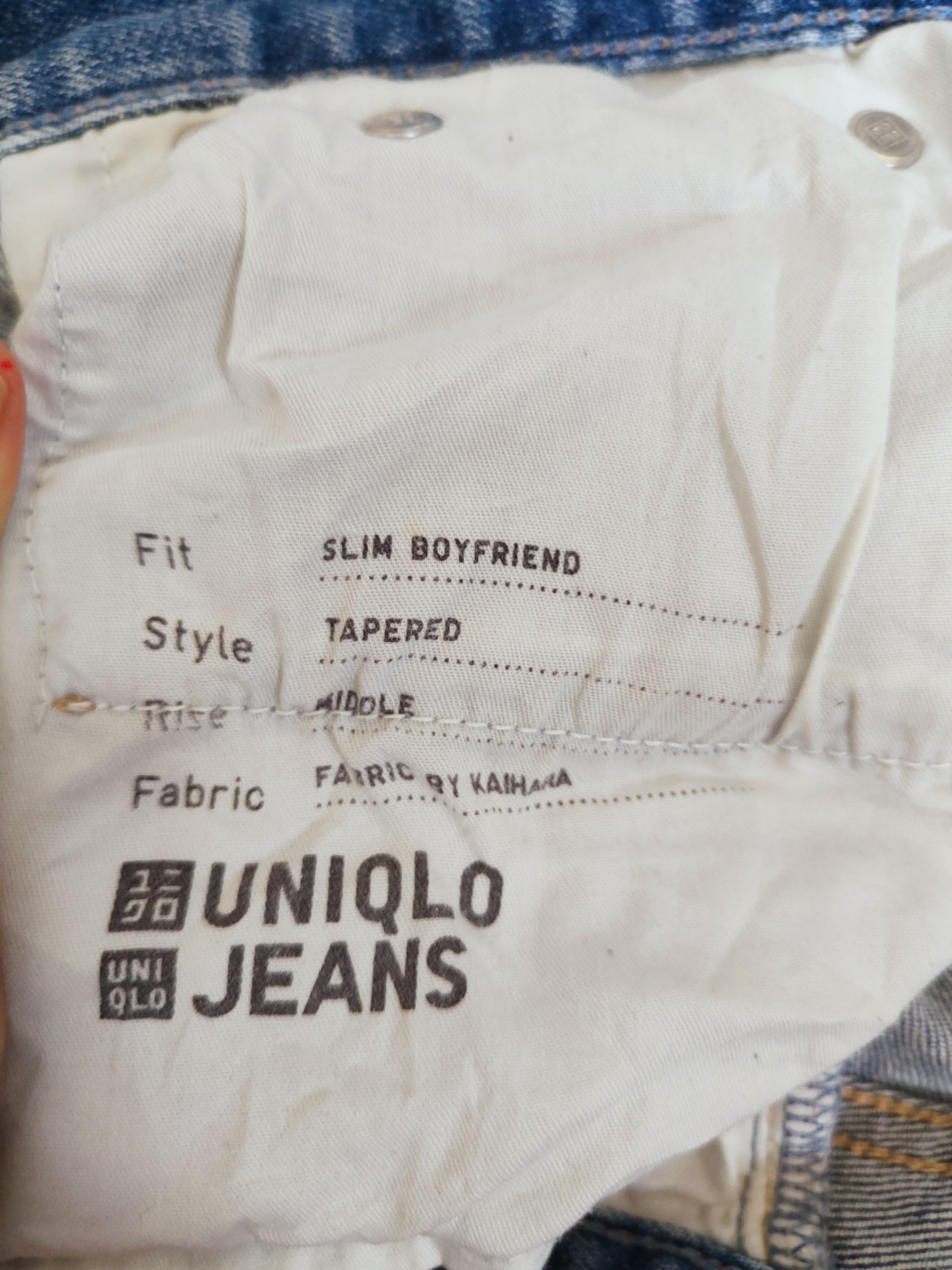 Japanese Brand Uniqlo Blue Faded Distressed Ripped Jeans #W693 Size US 35 - 16 Thumbnail