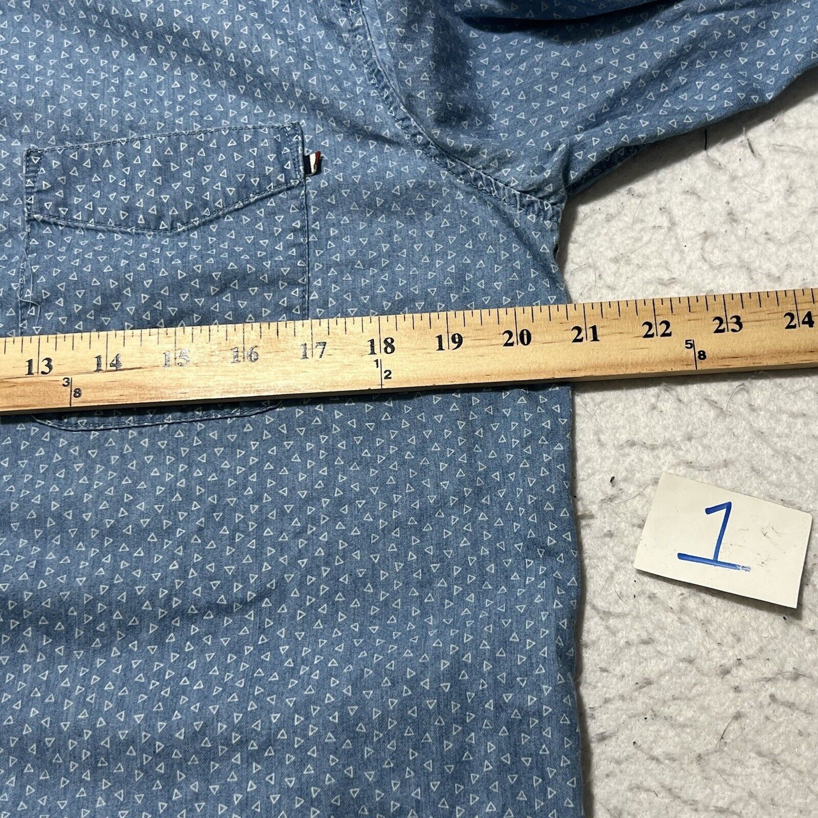 Cotton On Cotton On Medium Button Down Triangle Pattern Dress Shirt Size US M / EU 48-50 / 2 - 8 Thumbnail