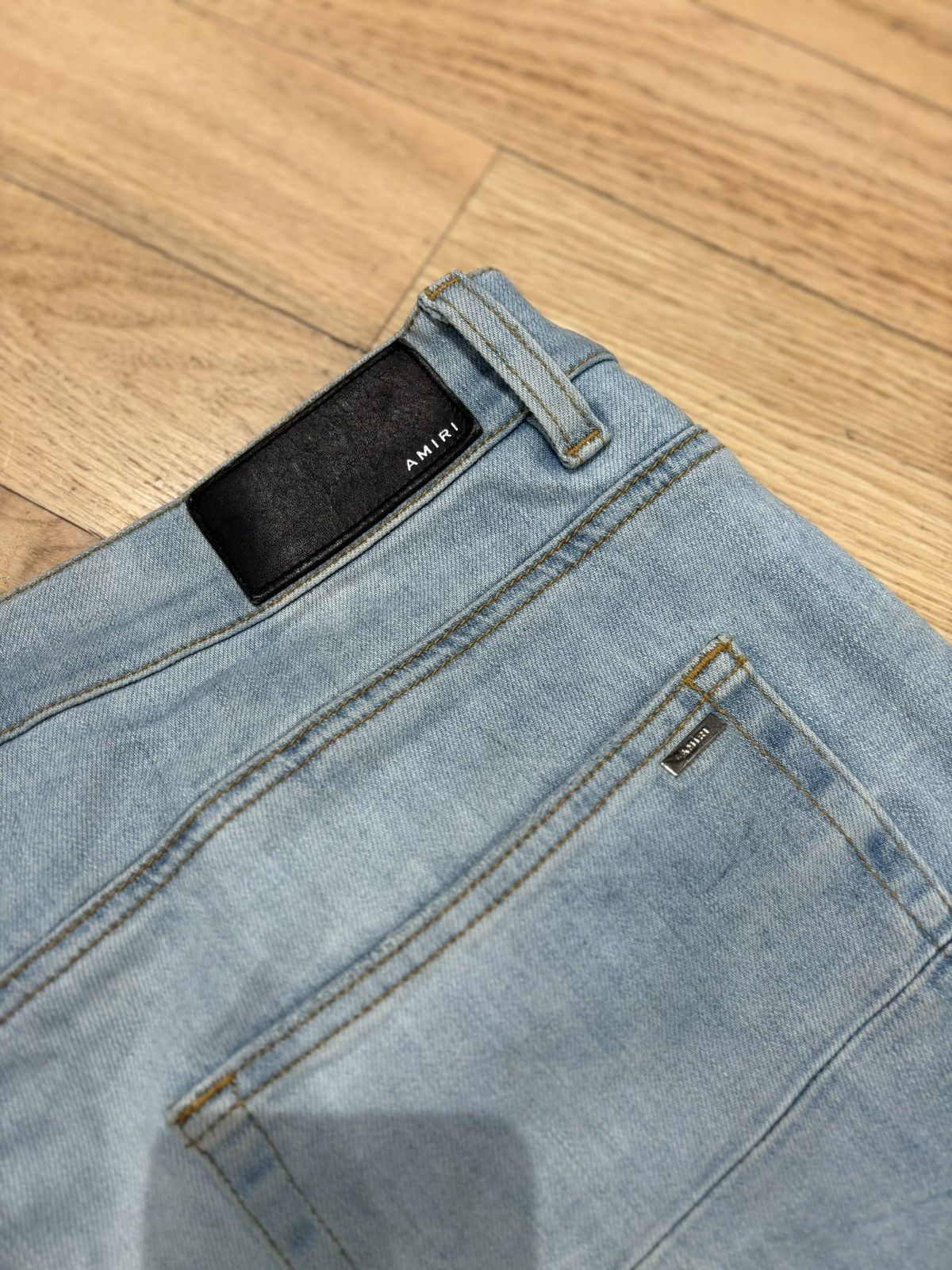 Amiri Amiri Jeans Light Wash Distressed Size 38 Size US 38 / EU 54 - 3 Thumbnail