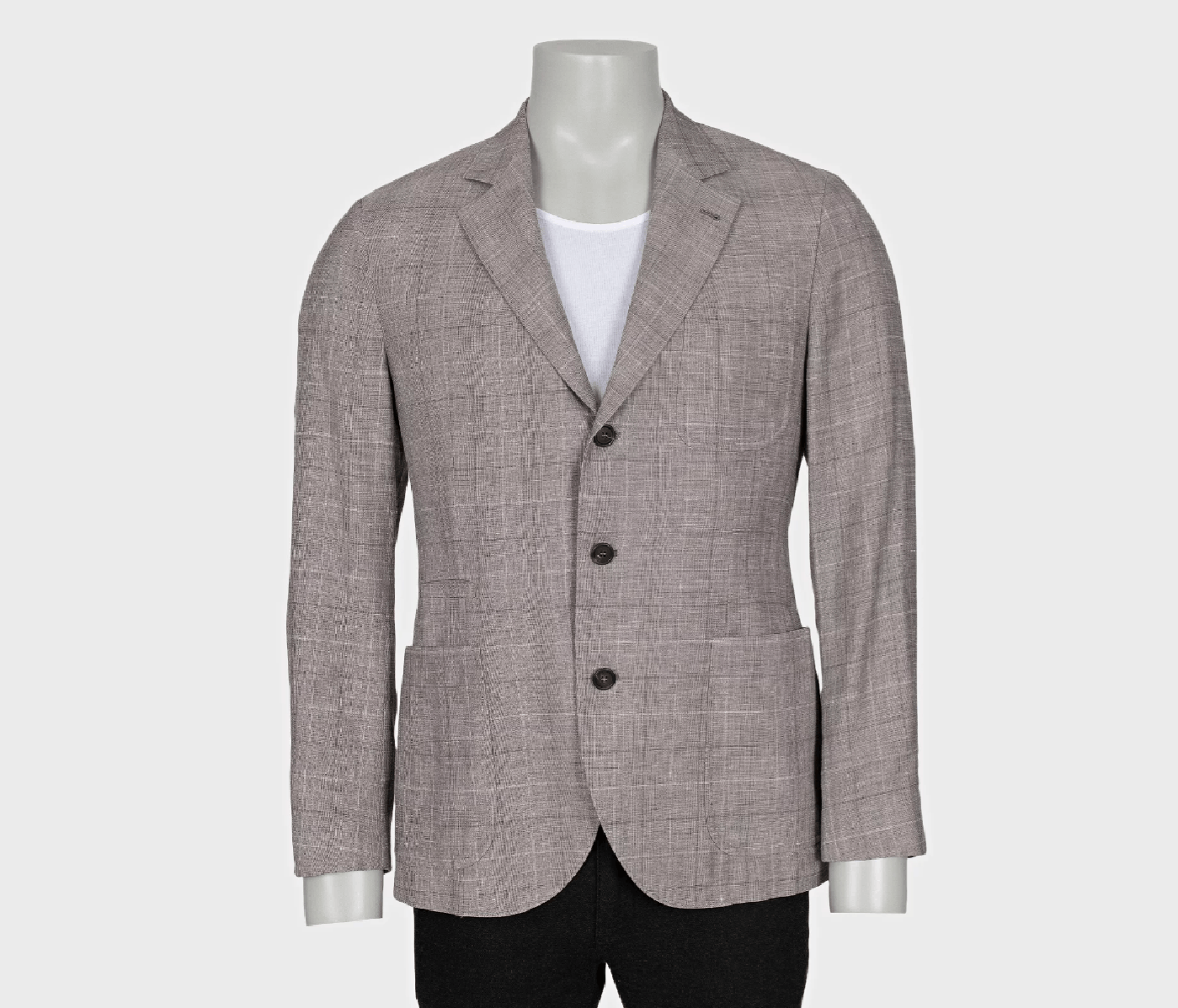 Brunello Cucinelli Brunello Cucinelli men’s gray checkered jacket Size 50R - 1 Thumbnail