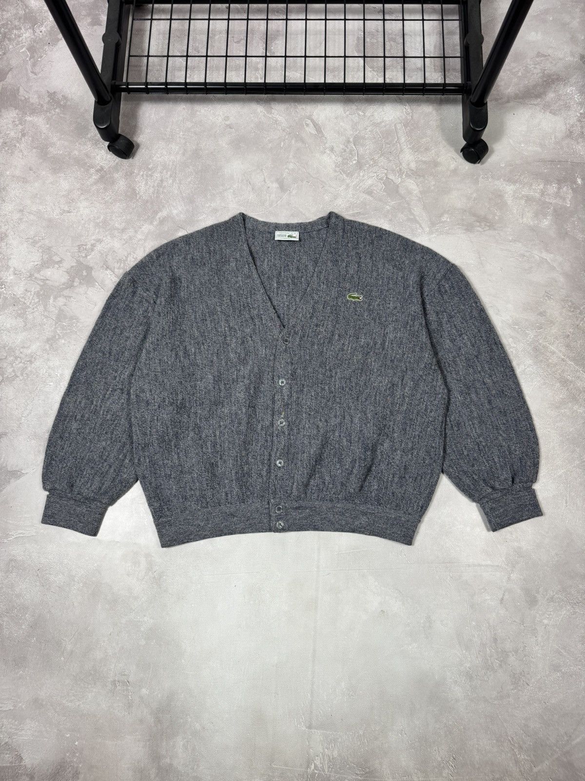 Lacoste Vintage Lacoste Wool Perfectly Made Cardigan Made in France Size US L / EU 52-54 / 3 - 1 Thumbnail