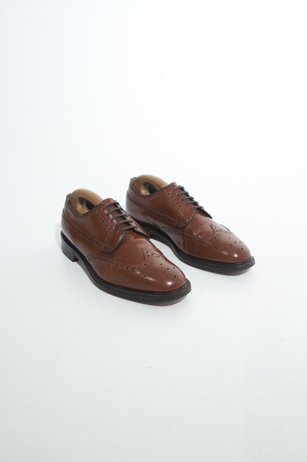 Loake LOAKE Brogues Leather Shoes Made in England Brown Men’s Size US 12 / EU 45 - 1 Thumbnail