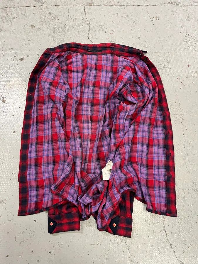 Marithe + Francois Girbaud 2000s Marithé + François Girbaud Red Black Plaid Cotton Shirt Size US M / EU 48-50 / 2 - 8 Thumbnail