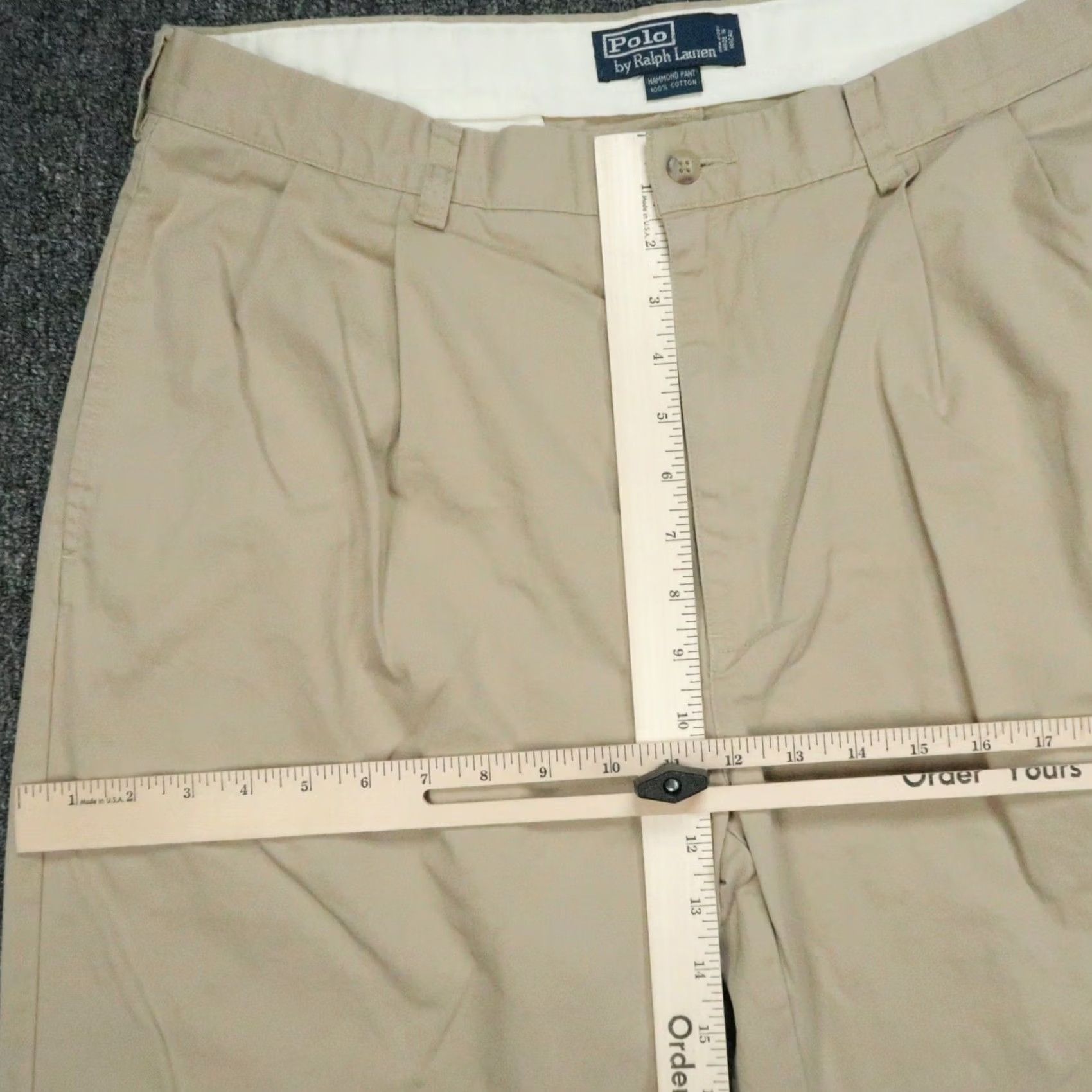 Polo Ralph Lauren Polo Ralph Lauren Pants Mens 35x30 Beige Hammond Double Pleat Chino Trouser Size US S / EU 44-46 / 1 - 7 Thumbnail
