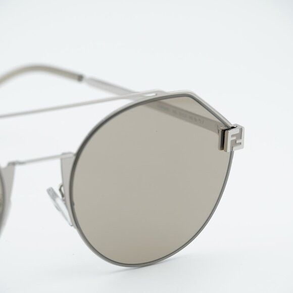 Fendi Fendi FE40060U 16G Sunglasses Silver Round Frame Size ONE SIZE - 5 Thumbnail