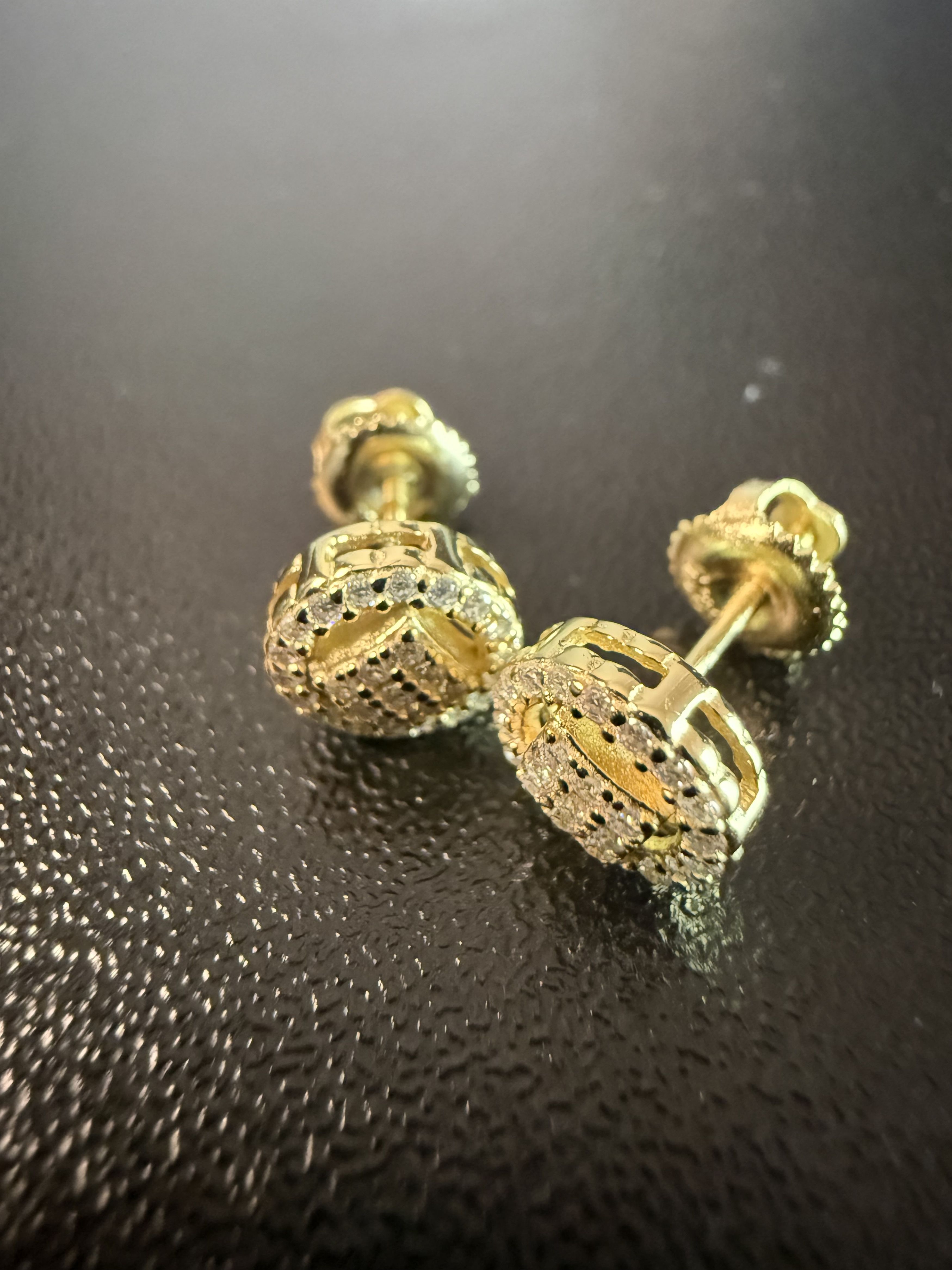 Other Square Cluster Center Moissanite Gold Plated 925s earrings Size ONE SIZE - 6 Thumbnail