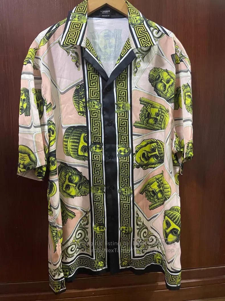 Versace Versace Men's baroque print short-sleeved shirt Size US XL / EU 56 / 4 - 1 Thumbnail