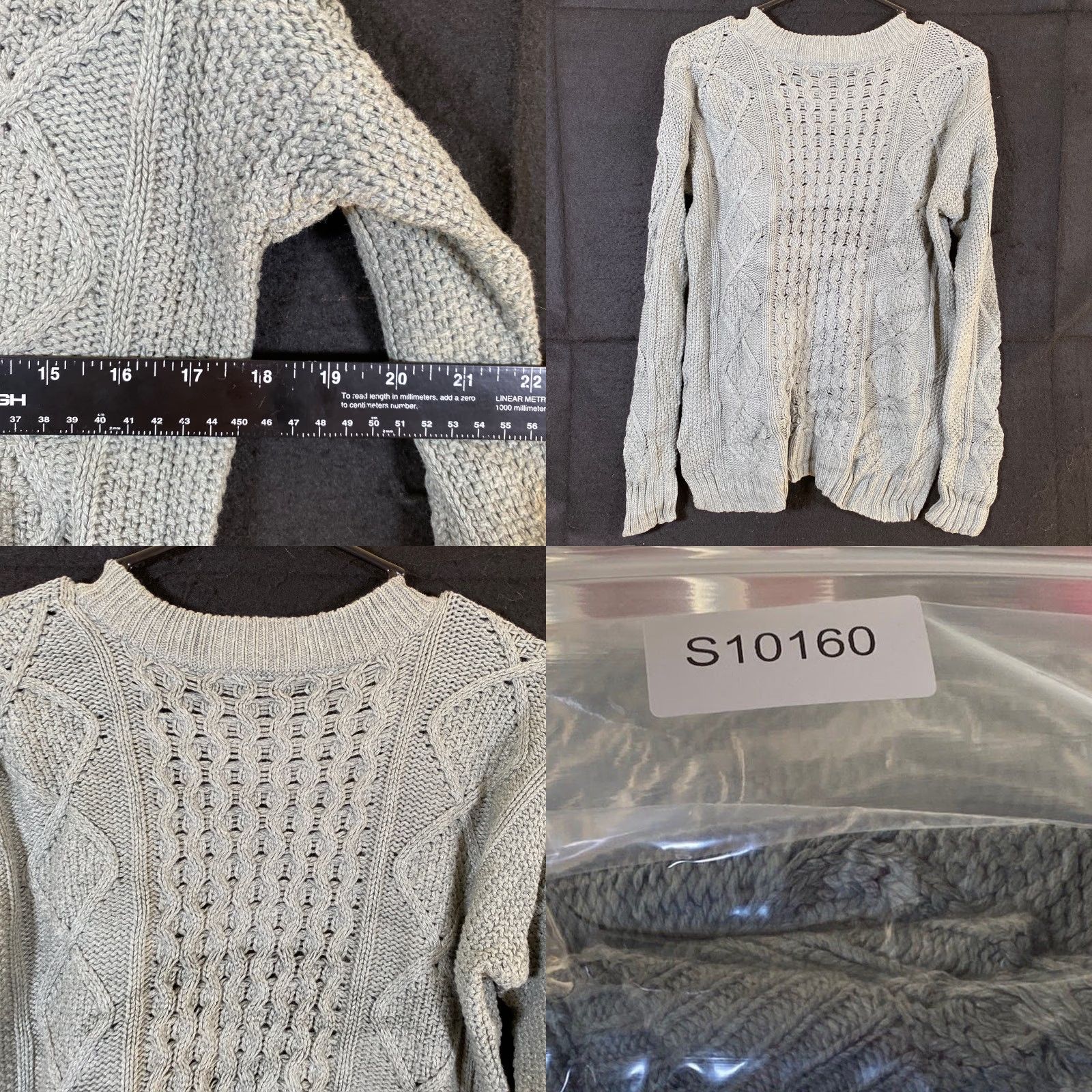 Madewell Madewell Womens Sweater Gray Crew Neck Pullover Cable Knit Long Sleeve Cotton XS Size XS / US 0-2 / IT 36-38 - 8 Thumbnail