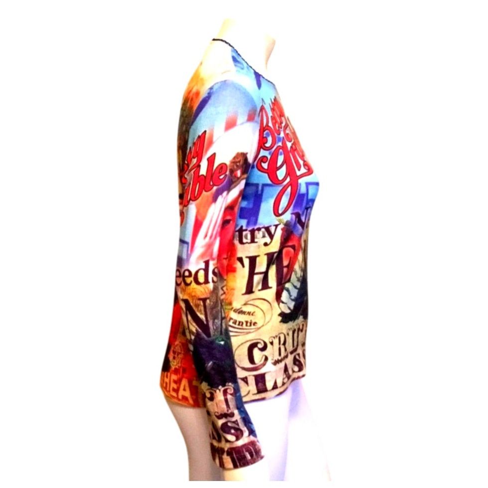 Other Yukiko Betty Grable Patriotic Hollywood Long Sleeve Top Med Size M / US 6-8 / IT 42-44 - 7 Thumbnail