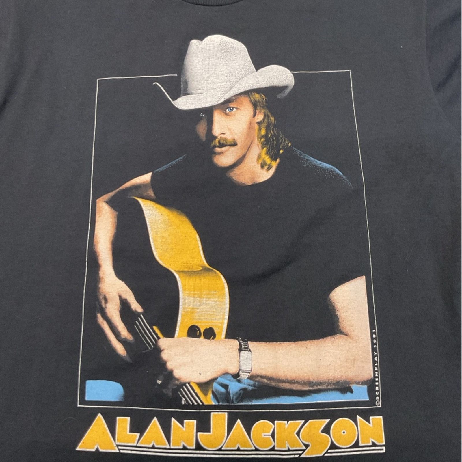 Vintage Vintage 1991 Alan Jackson “Don’t Rock the Jukebox” T-Shirt Size US L / EU 52-54 / 3 - 3 Thumbnail
