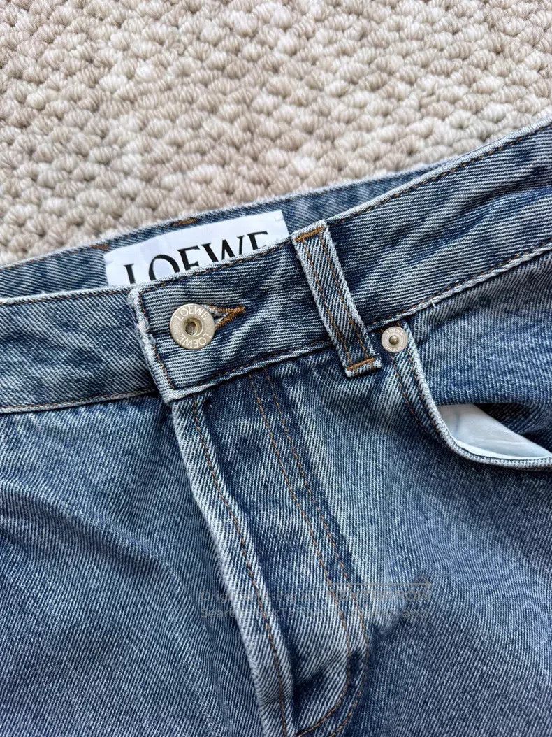 Loewe Loewe Anagram Logo Embroidered Denim Capri Pants Size 24" / US 00 / IT 34 - 5 Thumbnail