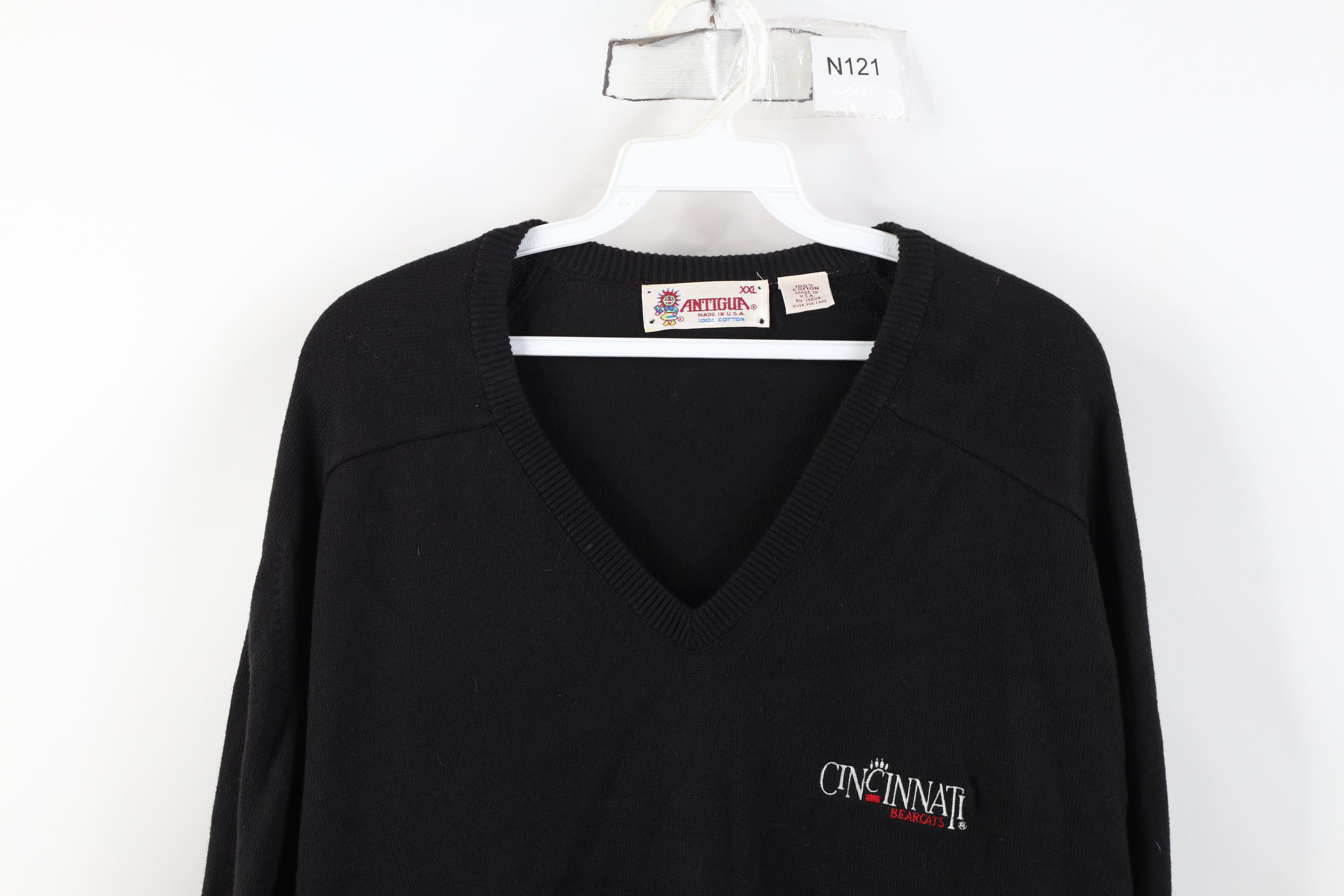 Vintage Vintage 90s University of Cincinnati Knit V-Neck Sweater US Size US XXL / EU 58 / 5 - 2 Thumbnail