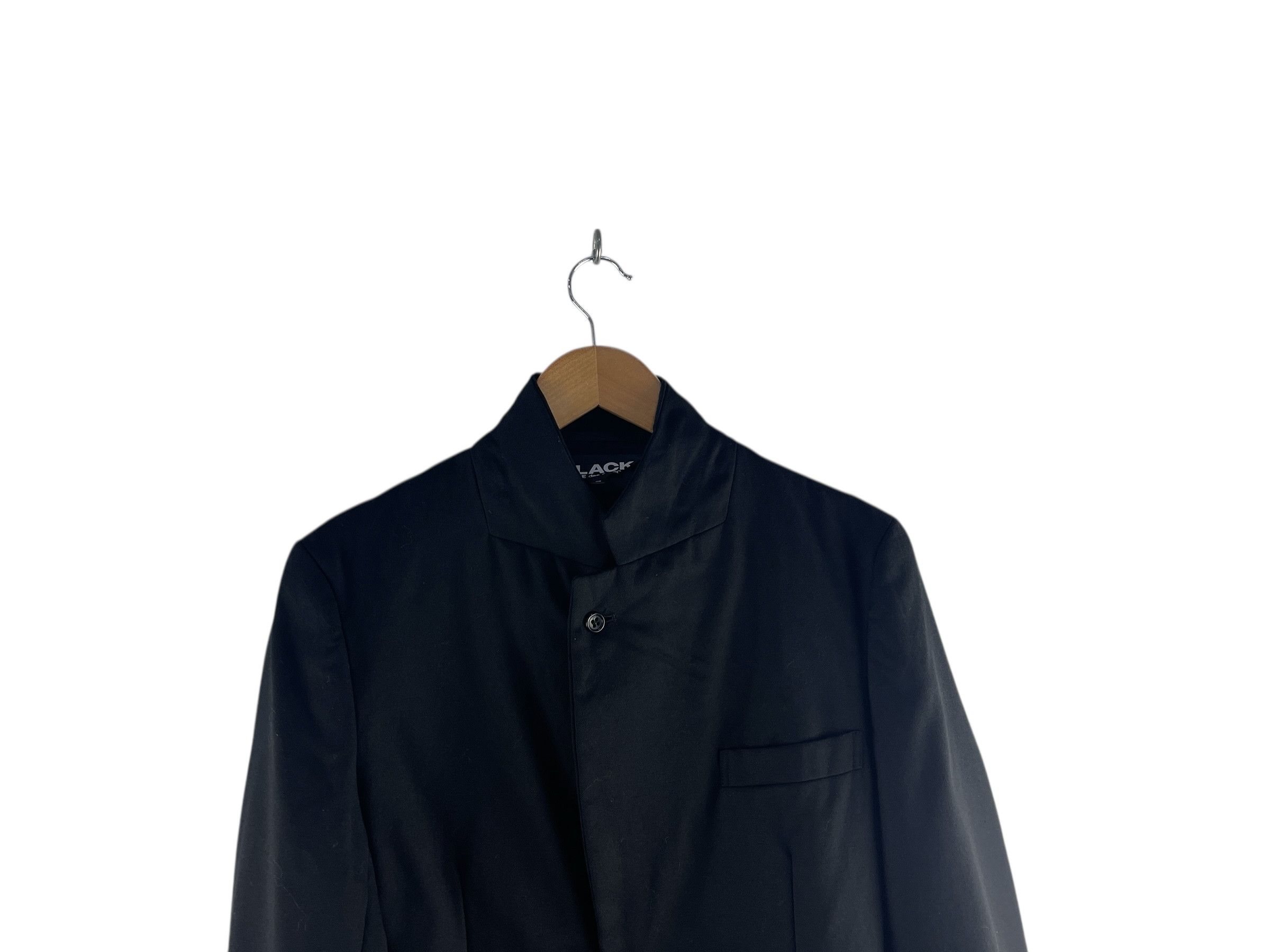 Comme des Garcons CDG BLACK Curved Panel Wool Blazer Japanese Avant Tailoring Size S / US 4 / IT 40 - 8 Thumbnail