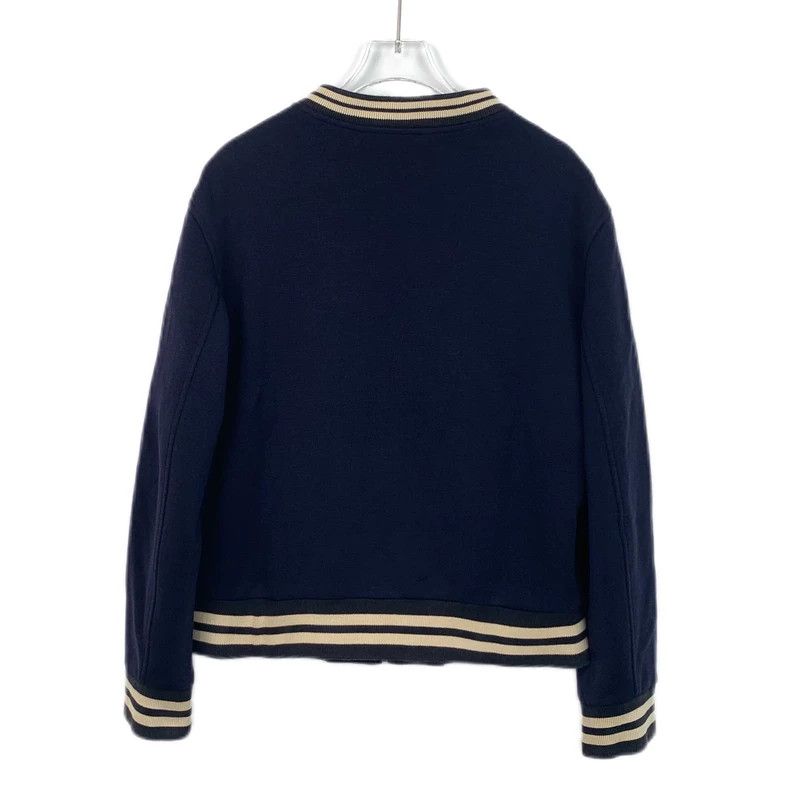 Gucci Gucci Dark blue pattern embroidered wool stand-up collar zi Size US M / EU 48-50 / 2 - 2 Thumbnail
