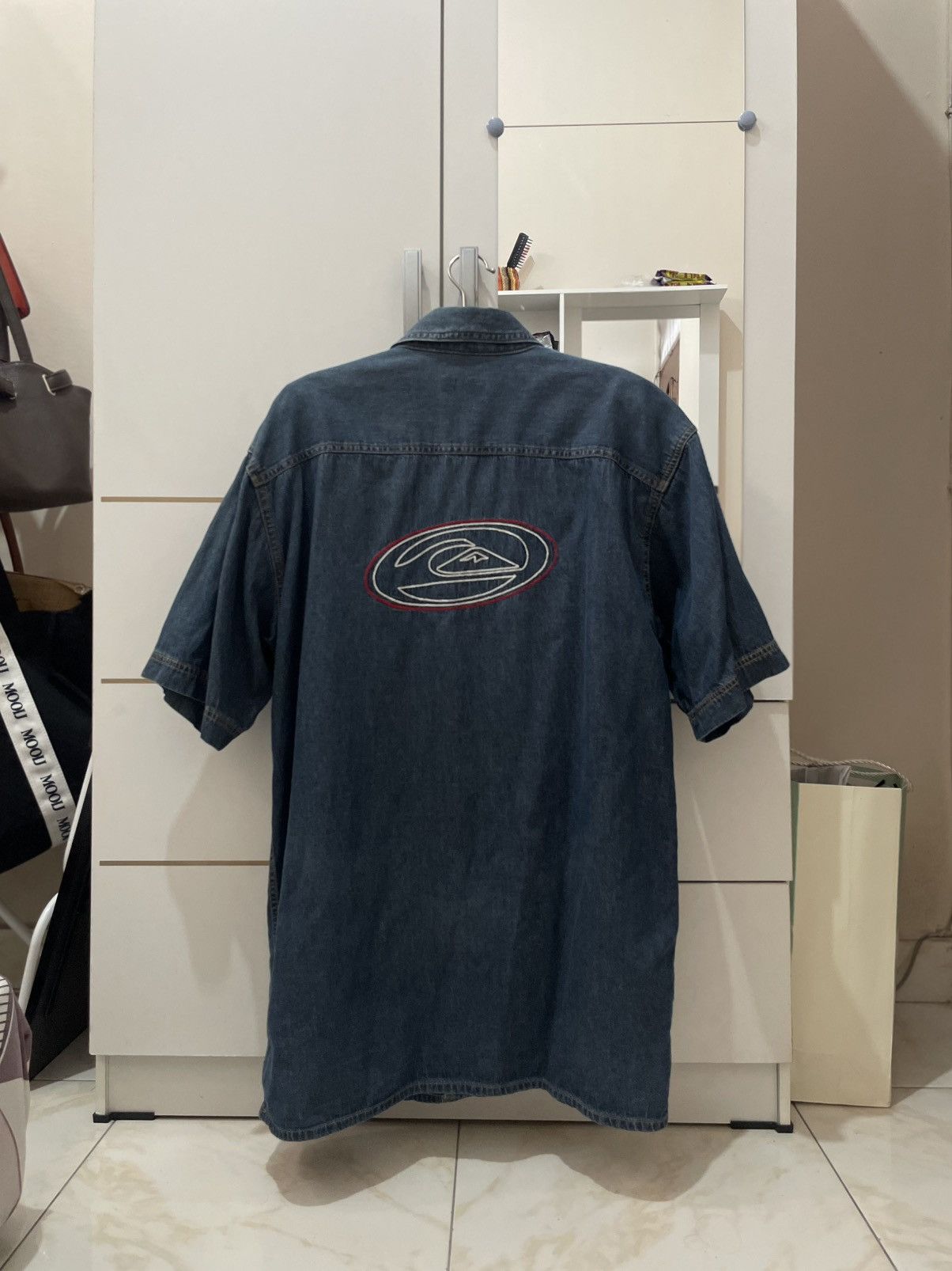 Quiksilver Vintage Quiksilver Y2K Denim with Embroidered Logo Size US L / EU 52-54 / 3 - 2 Thumbnail