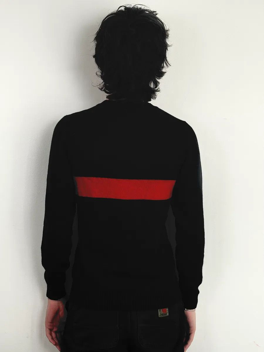 Daniele Alessandrini 2000s Daniele Alessandrini Red Line Black Wool Sweater Size US S / EU 44-46 / 1 - 3 Thumbnail