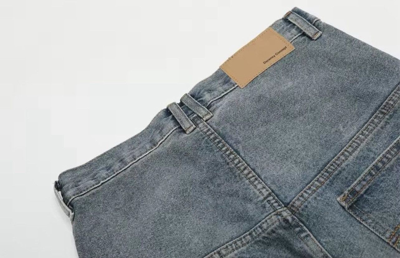 Jean Vintage Washed Distressed Splicing Flared Jeans Size US 30 / EU 46 - 7 Thumbnail