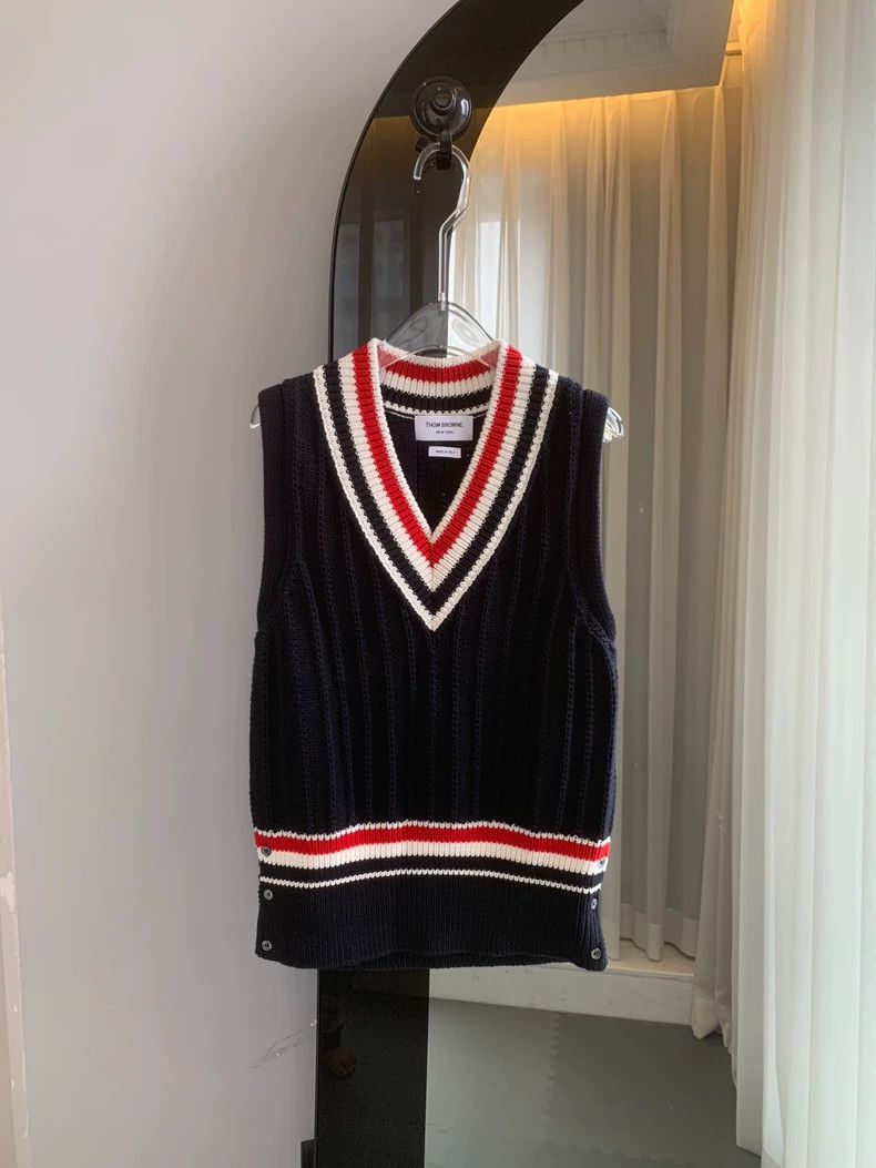 Thom Browne Thom Browne Knitted sweater vest Size US M / EU 48-50 / 2 - 1 Thumbnail